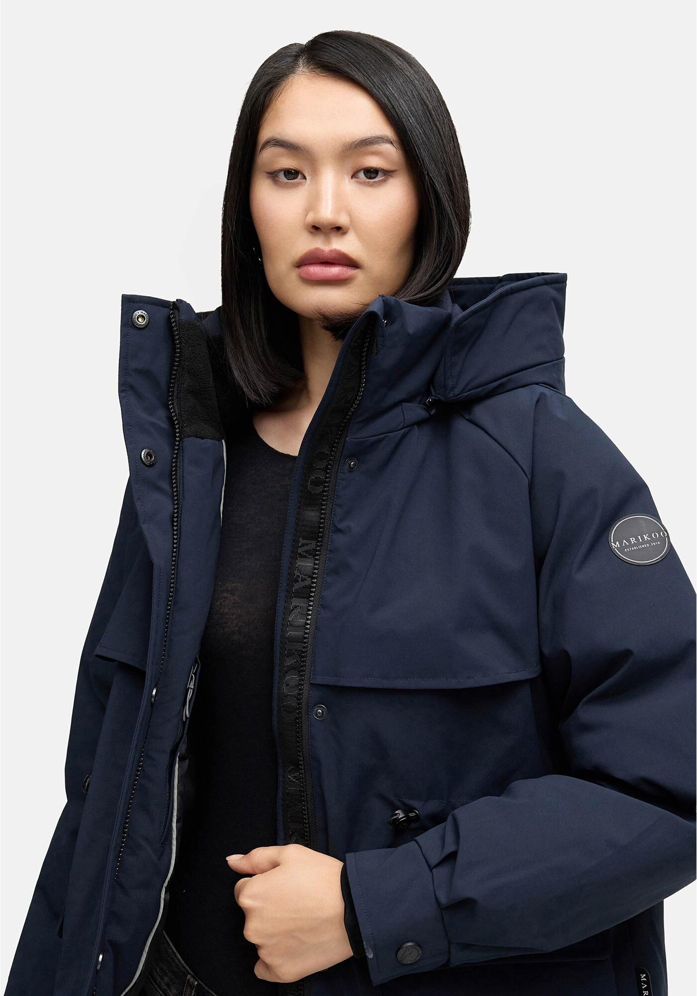 Thumbnail - Marikoo Winterjacke "Shigaraa" mit abnehmbarer Kapuze und Gummizug an der Taille