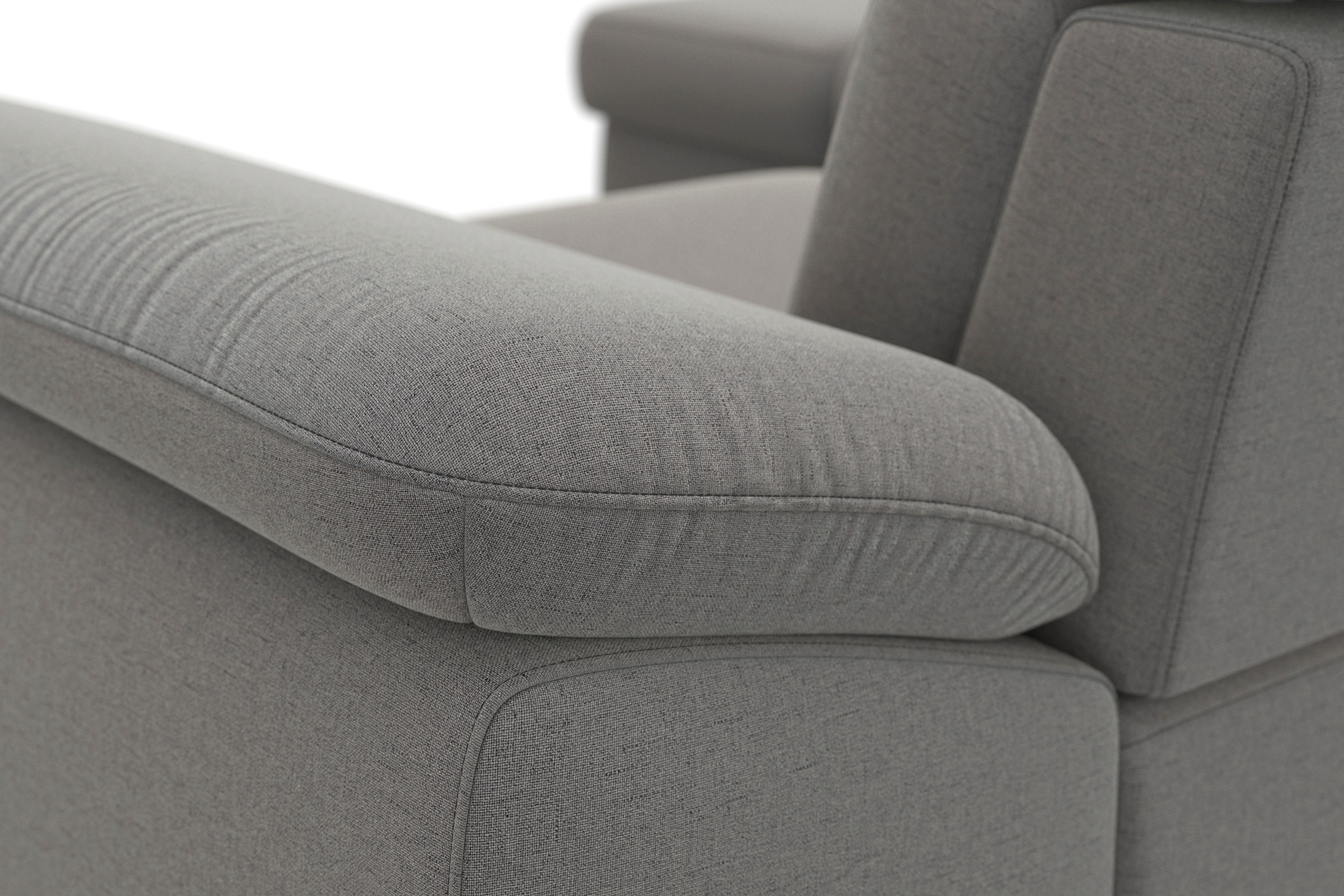 sit&more Ecksofa »Cabrio L-Form, mit Sitztiefenverstellung, Arm- und Kopfteilverstellung«, 3 Nierenkissen, Federkern, optional Bettfunktion und Stauraum