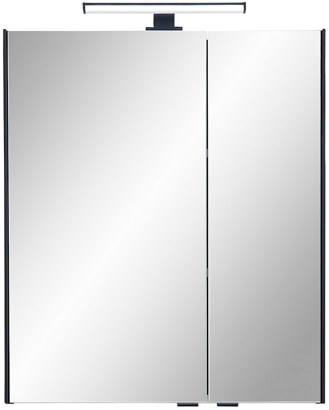 Saphir Badmöbel-Set »Quickset 395 5-teilig, Waschbeckenunterschrank mit LED-Spiegelschrank«, (6 St.), Unterschrank, Hängeschrank, Midischrank, inkl. Türdämpfer, 7 Türen