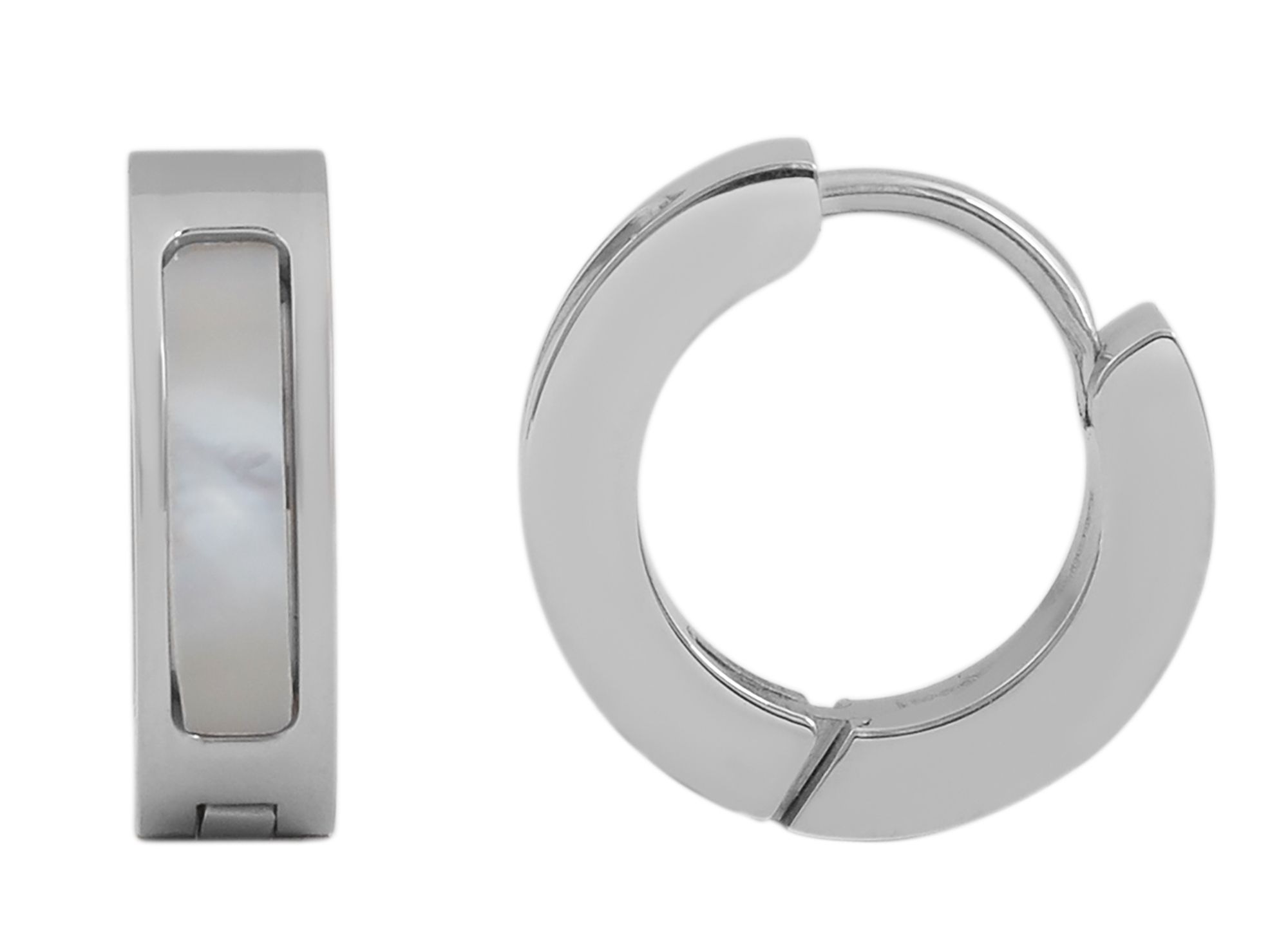 Adelia´s Klappcreolen "Damen Ohrringe – Klappcreole aus Edelstahl mit Perlm günstig online kaufen