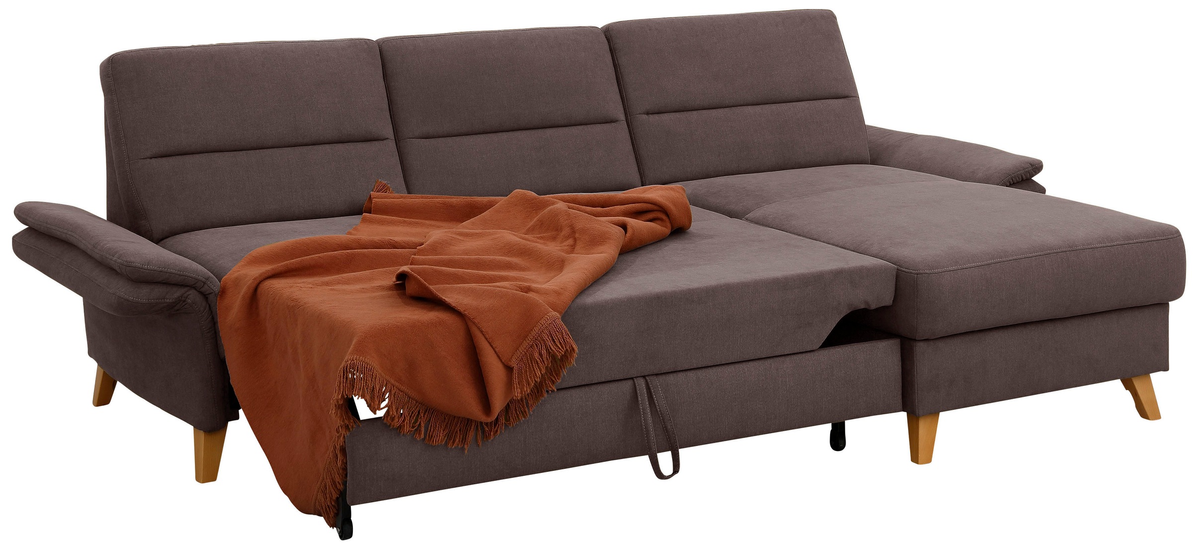 Home affaire Ecksofa »Westerland L-Form«, Federkern-Polsterung, wahlweise mit Bettfunktion, Bettkasten