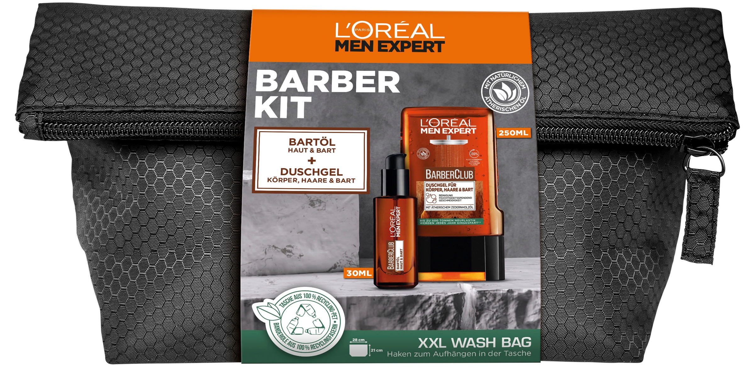 L'ORÉAL PARIS MEN EXPERT Pflege-Set »Barber Club Grooming Kit«, (Set, 3 tlg.), mit beruhigendem Zedernholzöl-Duft