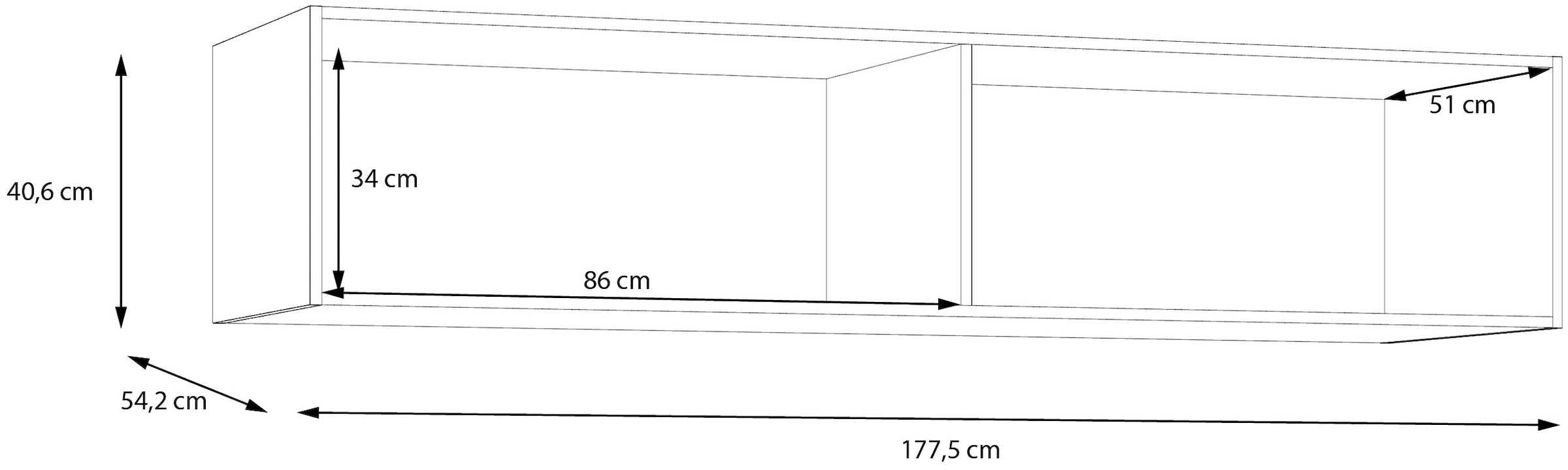 FORTE Schrankaufsatz, Schrankaufsatz, Stauraum, 4 Türen, Raumnutzung