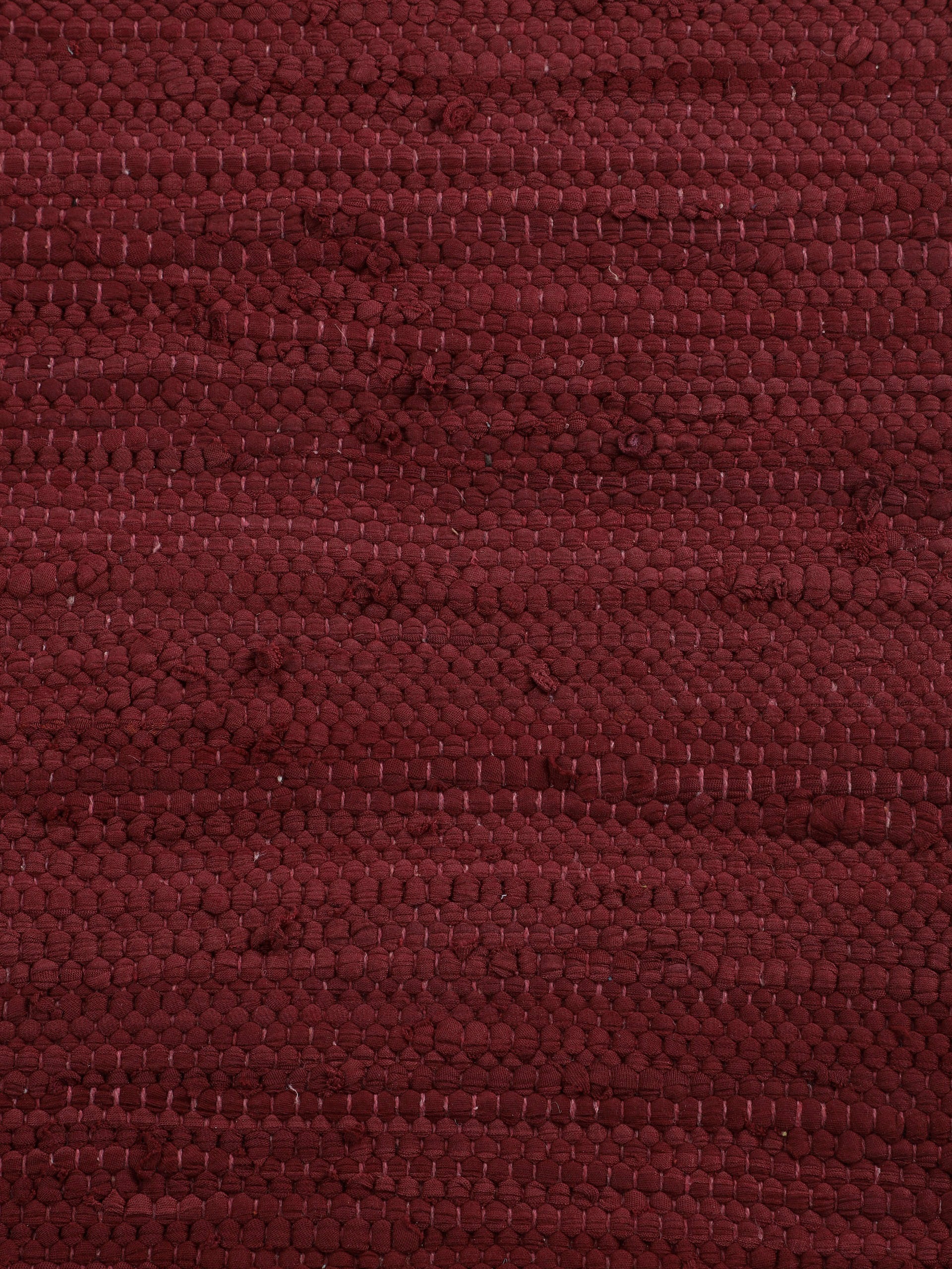 my home Teppich »Handweb Uni, Wendeteppich«, rechteckig, 5 mm Höhe, Fleckerlteppich, reine Baumwolle, handgewebt, Uni, mit Fransen