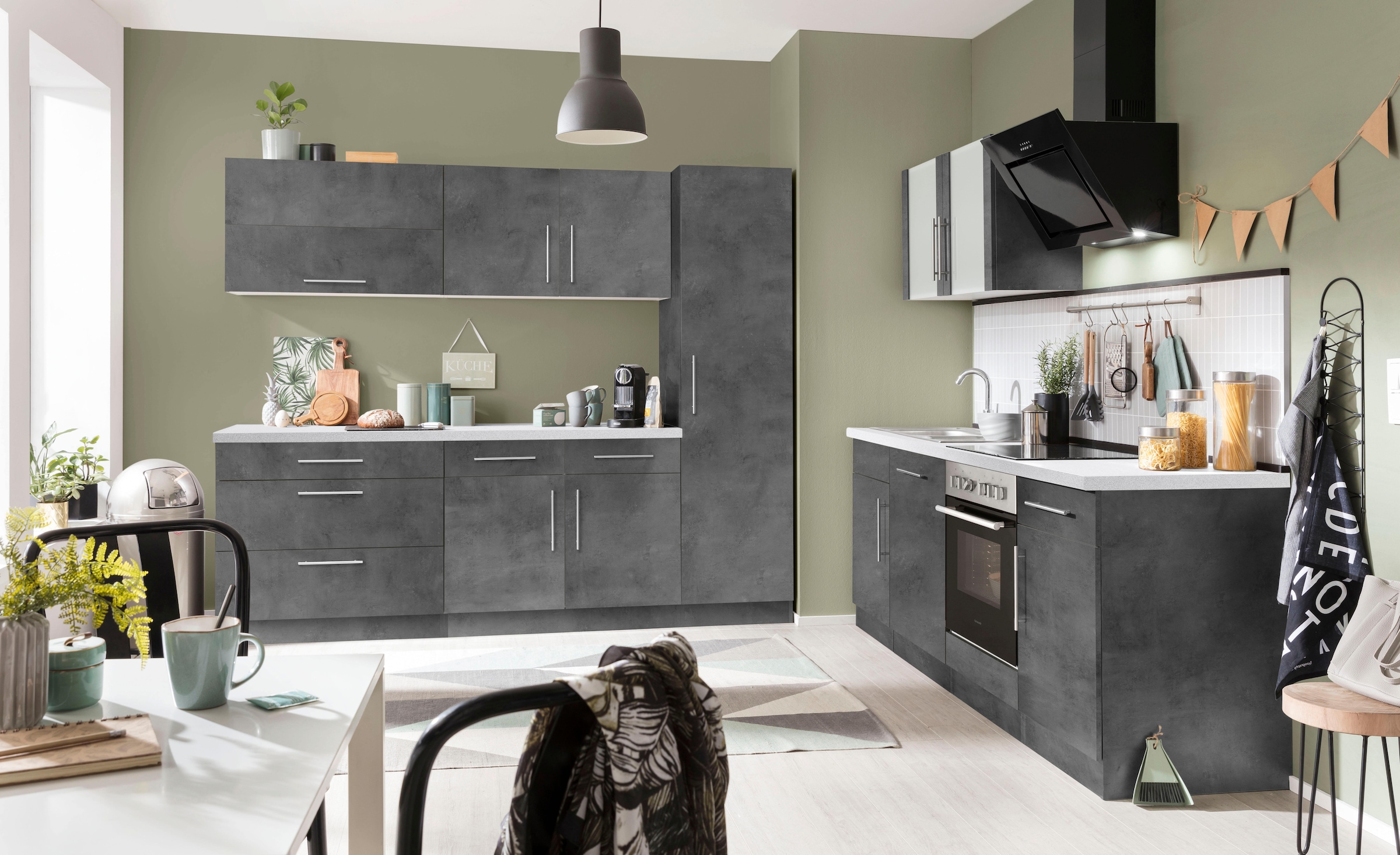 wiho Küchen Unterschrank »Cali« 90 cm breit, mit 2 großen Auszügen ohne Arbeitsplatte