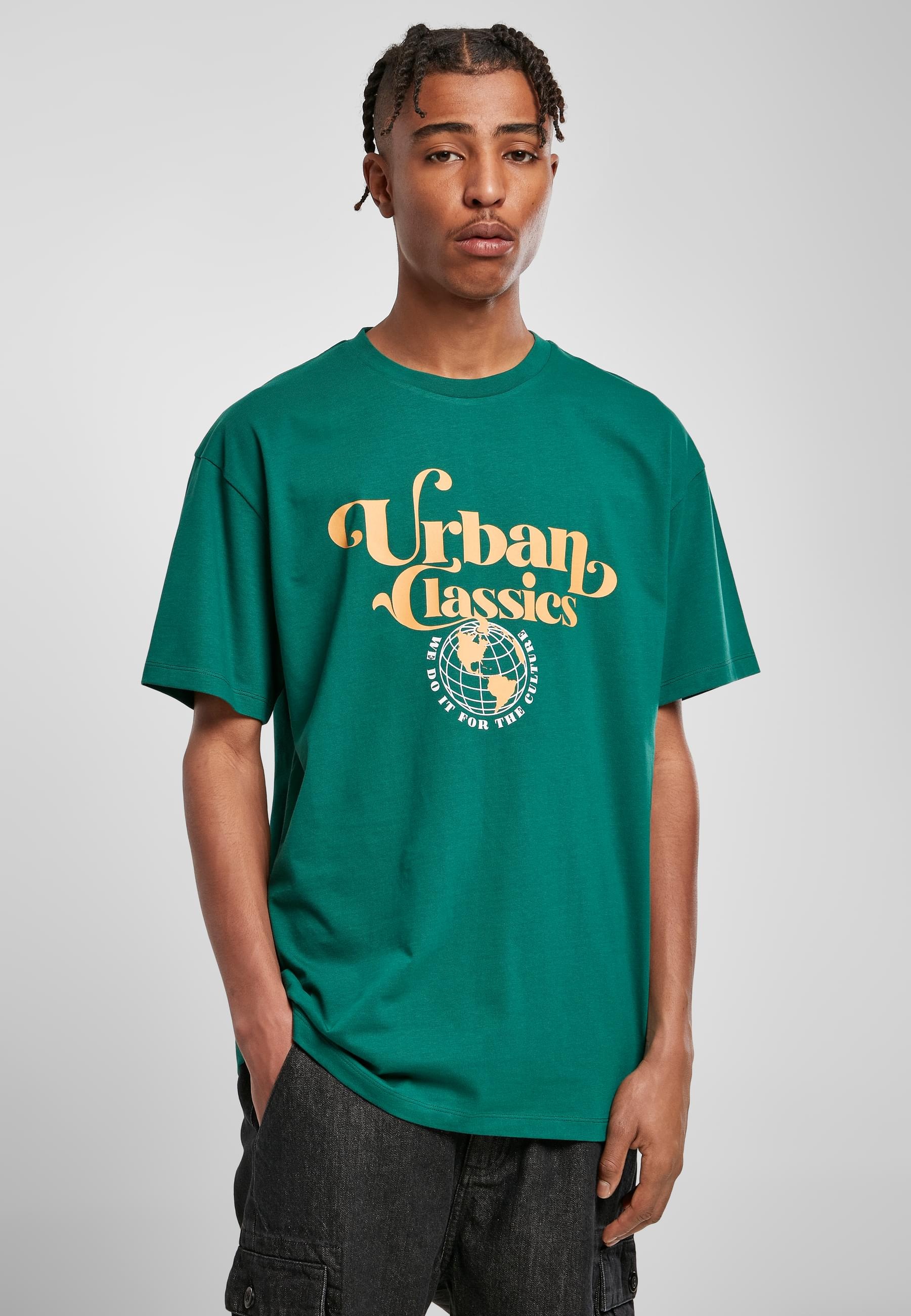 URBAN CLASSICS T-Shirt »Urban Classics Herren Organic Globe Logo Tee«, (1 tlg.)