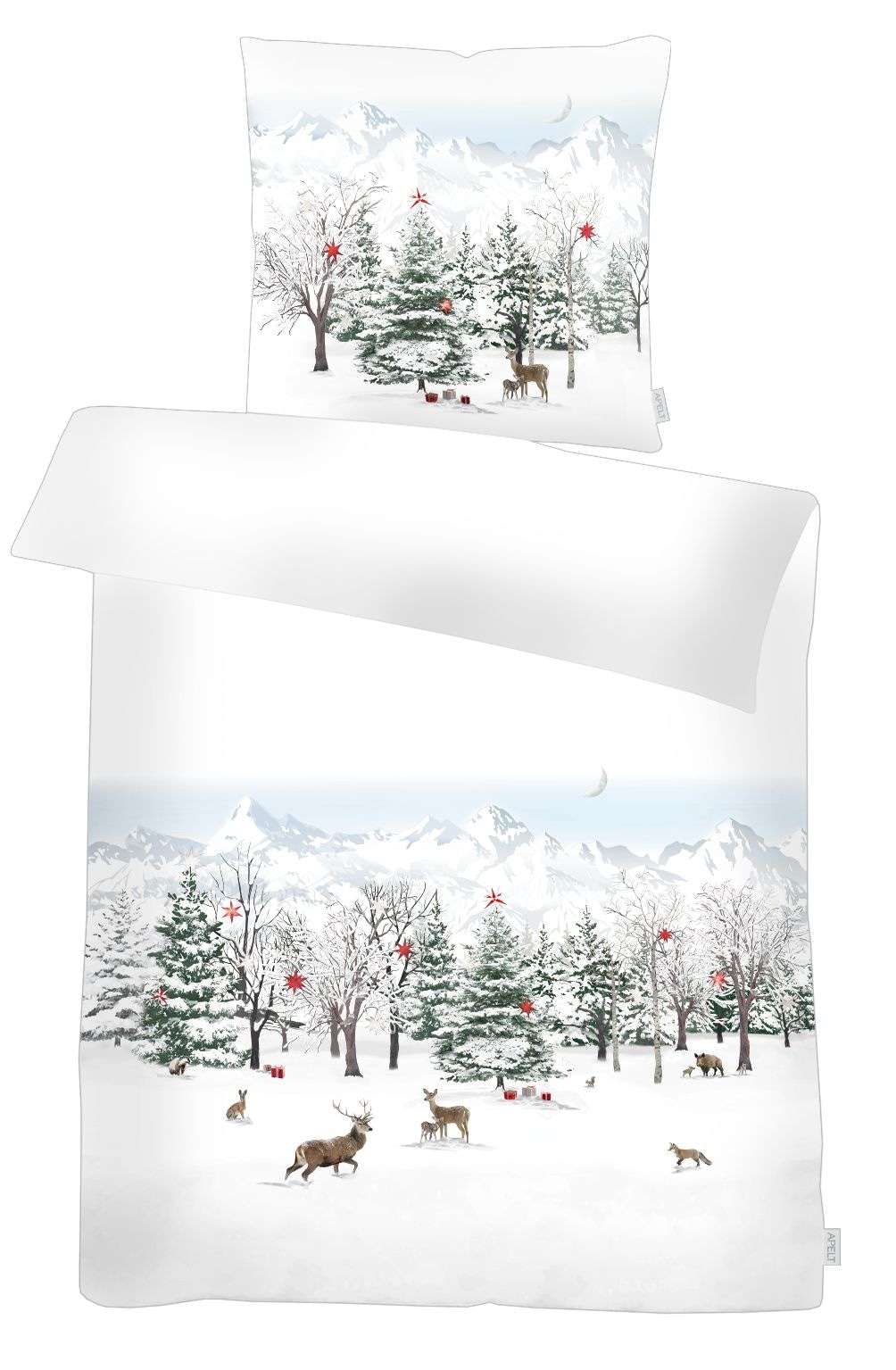 APELT Bettwäsche "Anton Flanell" 2 Stk. tlg. Winterlandschaft günstig online kaufen