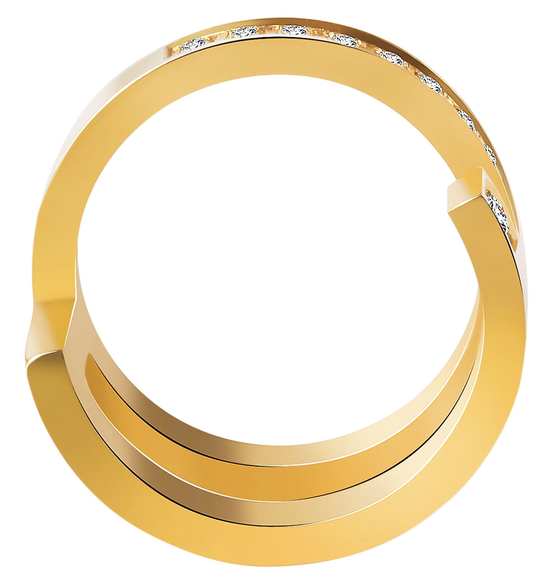 Adelia´s Fingerring »Damen Ring aus Edelstahl mit Strass Steinchen«