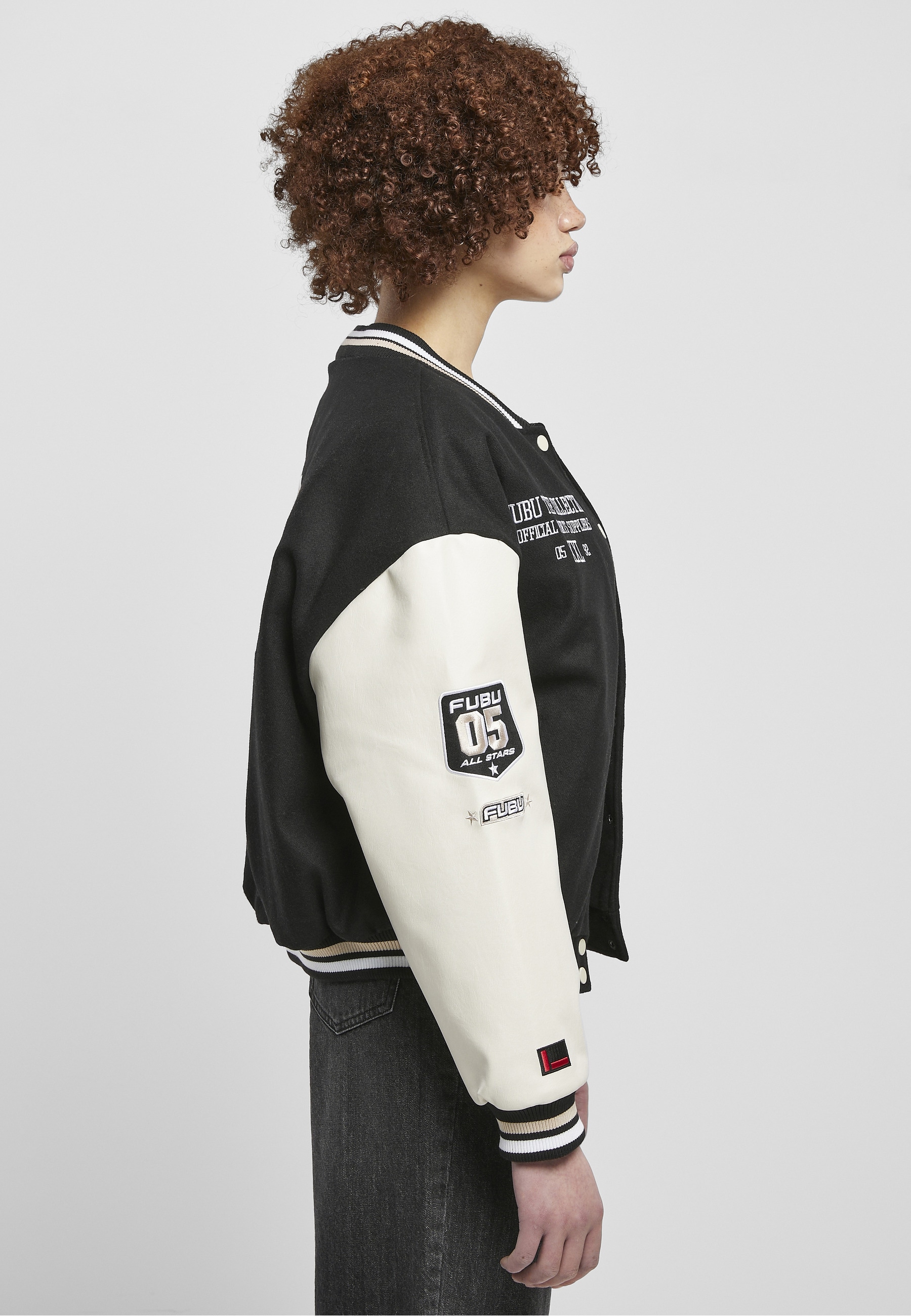 Fubu Anorak »Fubu Damen FW231-017-1 FUBU College Varsity Jacket« 1 Stk. tlg. ohne Kapuze