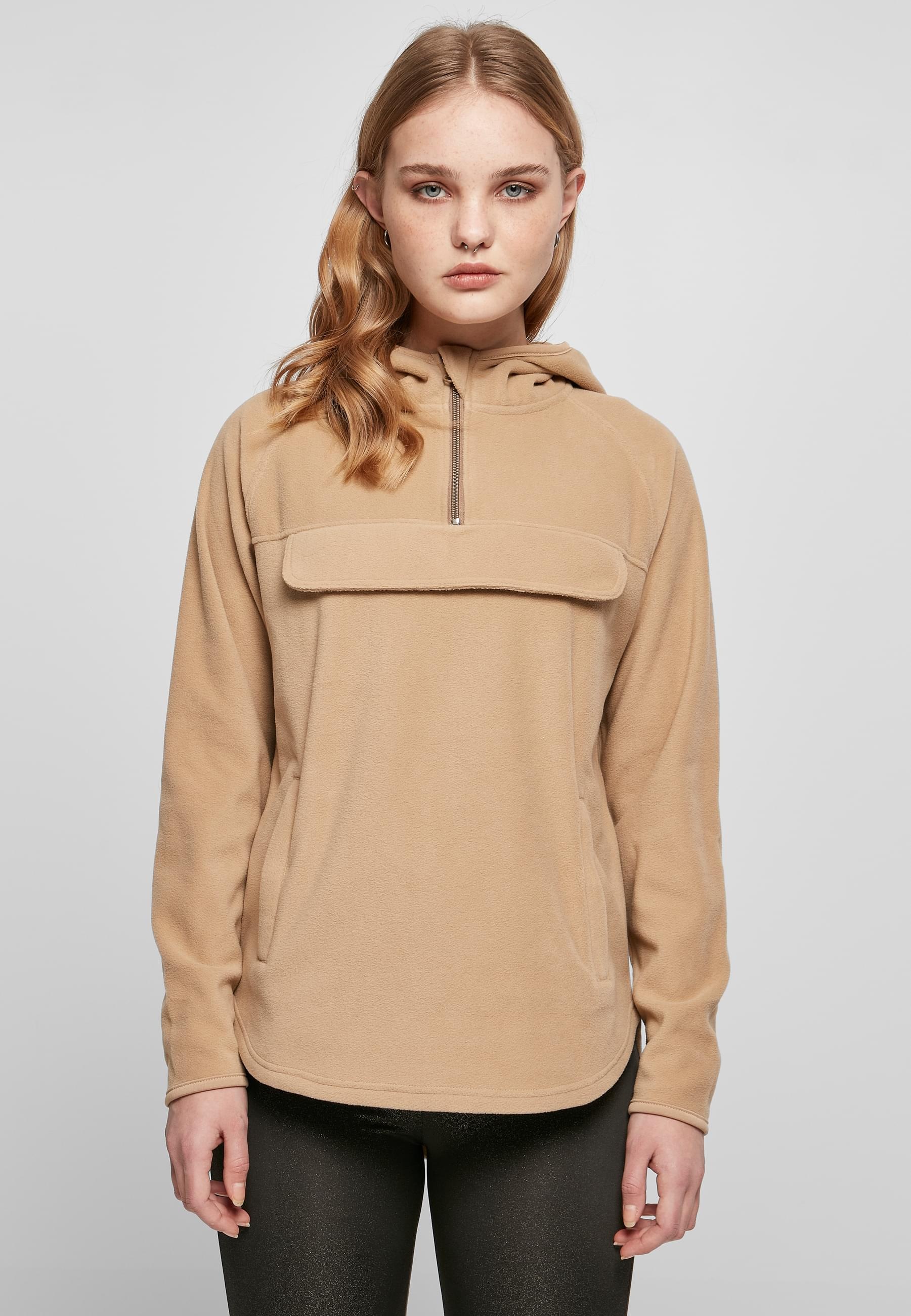 URBAN CLASSICS Kapuzenpullover »Urban Classics Damen Ladies Polar Fleece Pull Over Hoody«, (1 tlg.)