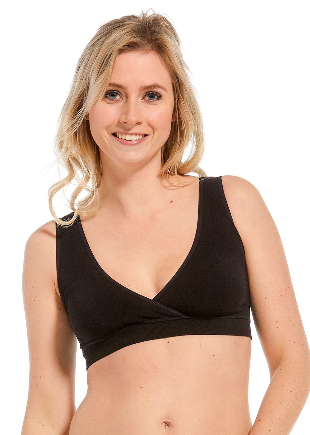 MAGIC Bodyfashion Bügelloser BH mit tiefem V-Ausschnitt, breite Träger
