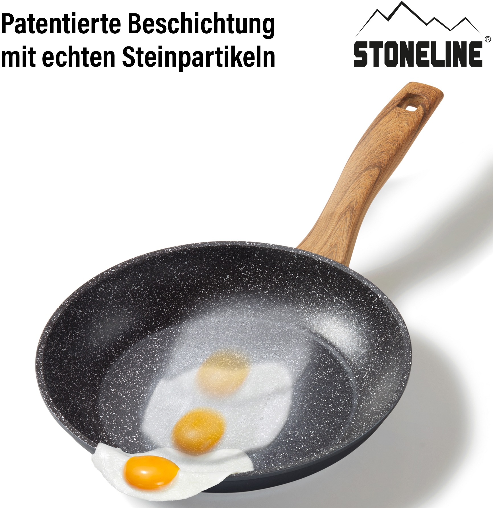 tlg.), BAUR Bratpfanne (1 bestellen Aluminium, STONELINE to Induktion »Back | Nature«,