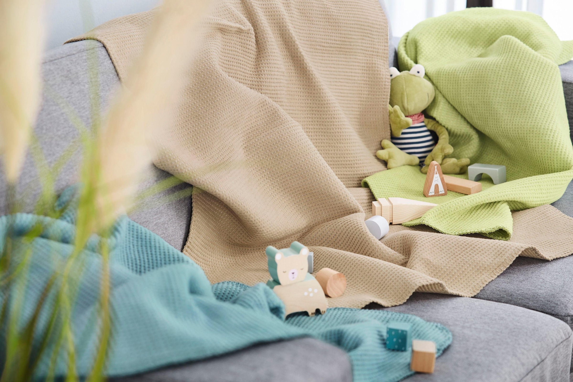 BAUR | mit wunderbarer bestellen IBENA Stuktur, Kuscheldecke Babydecke »Imatra«,