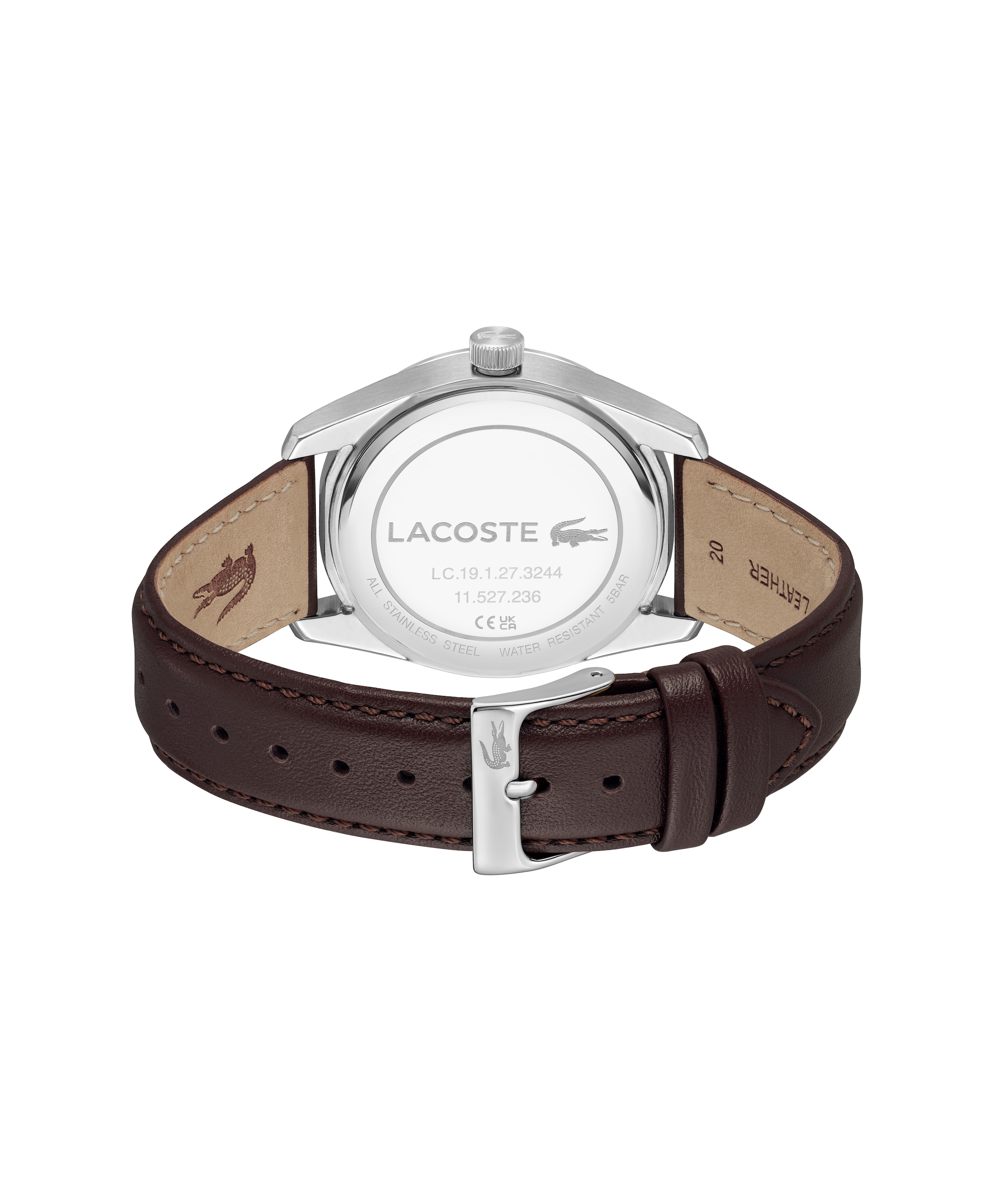 Lacoste Quarzuhr »BOSTON« Armbanduhr, Herrenuhr, Lederarmband, analog