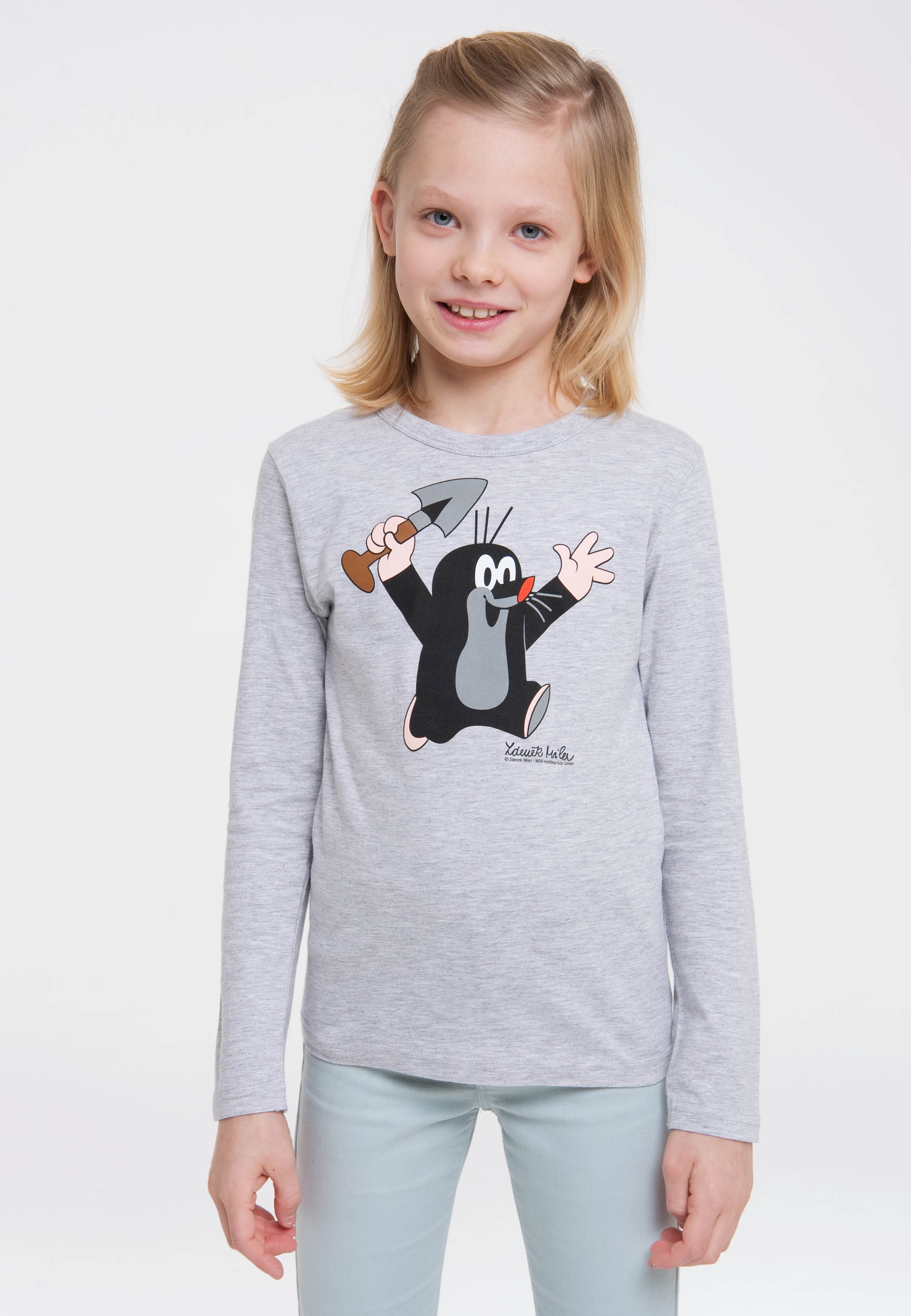 LOGOSHIRT Langarmshirt »Der kleine Maulwurf - Juhu«, mit Der kleine Maulwurf-Aufdruck