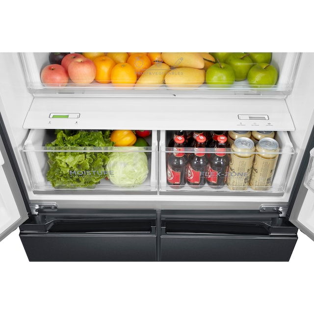 Hanseatic Multi Door »HCD18983E«, HCD18983EBI, 189,8 cm hoch, 83,3 cm breit,  NoFrost, FreshZone, QuickCool, Türalarm, Display | BAUR