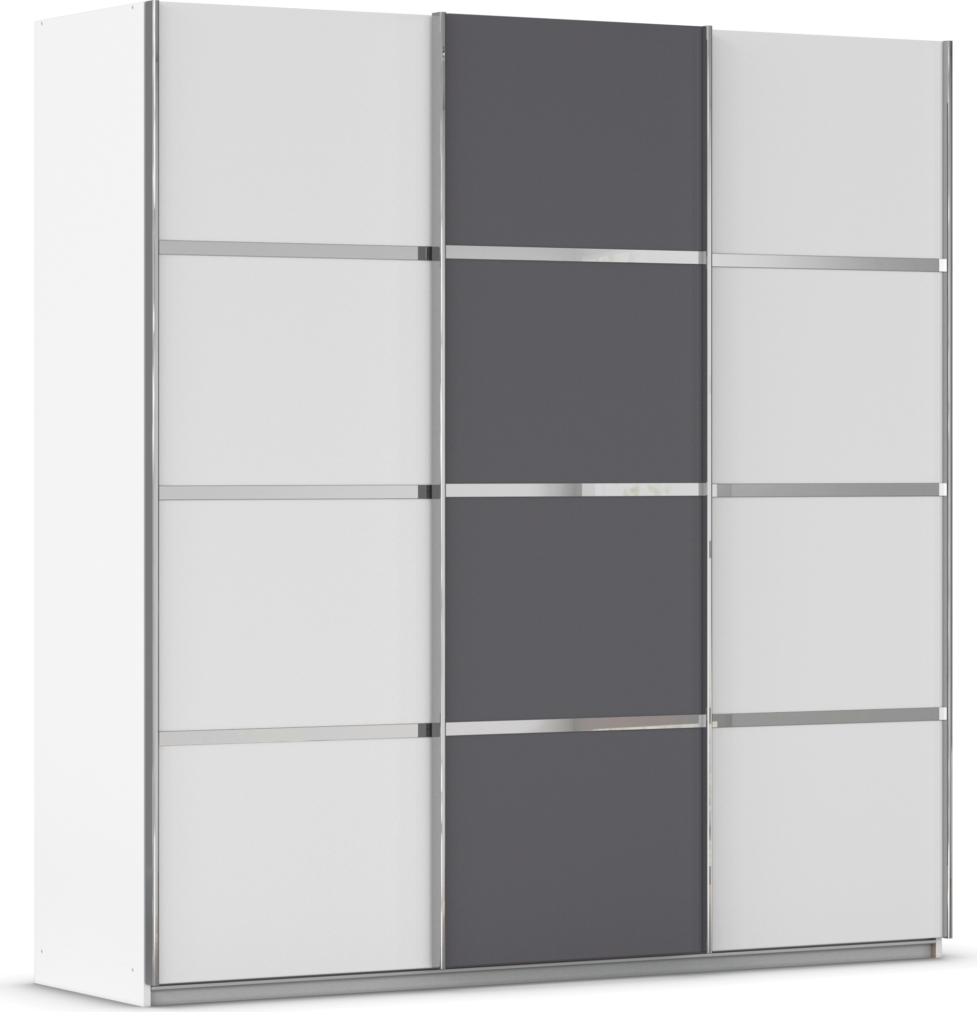 OTTO home Kleiderschrank "Mehrzweckschrank Aktenschrank Möbel Mietswohnung Schlafzimmer AVOLA" 3 verschiedene Ausstattungen BASIC/CLASSIC/PREMIUM (inkl. SOFT-CLOSE), mit eleganten Zierleisten in Chrom, Schwarz oder Weiß MADE IN GERMANY