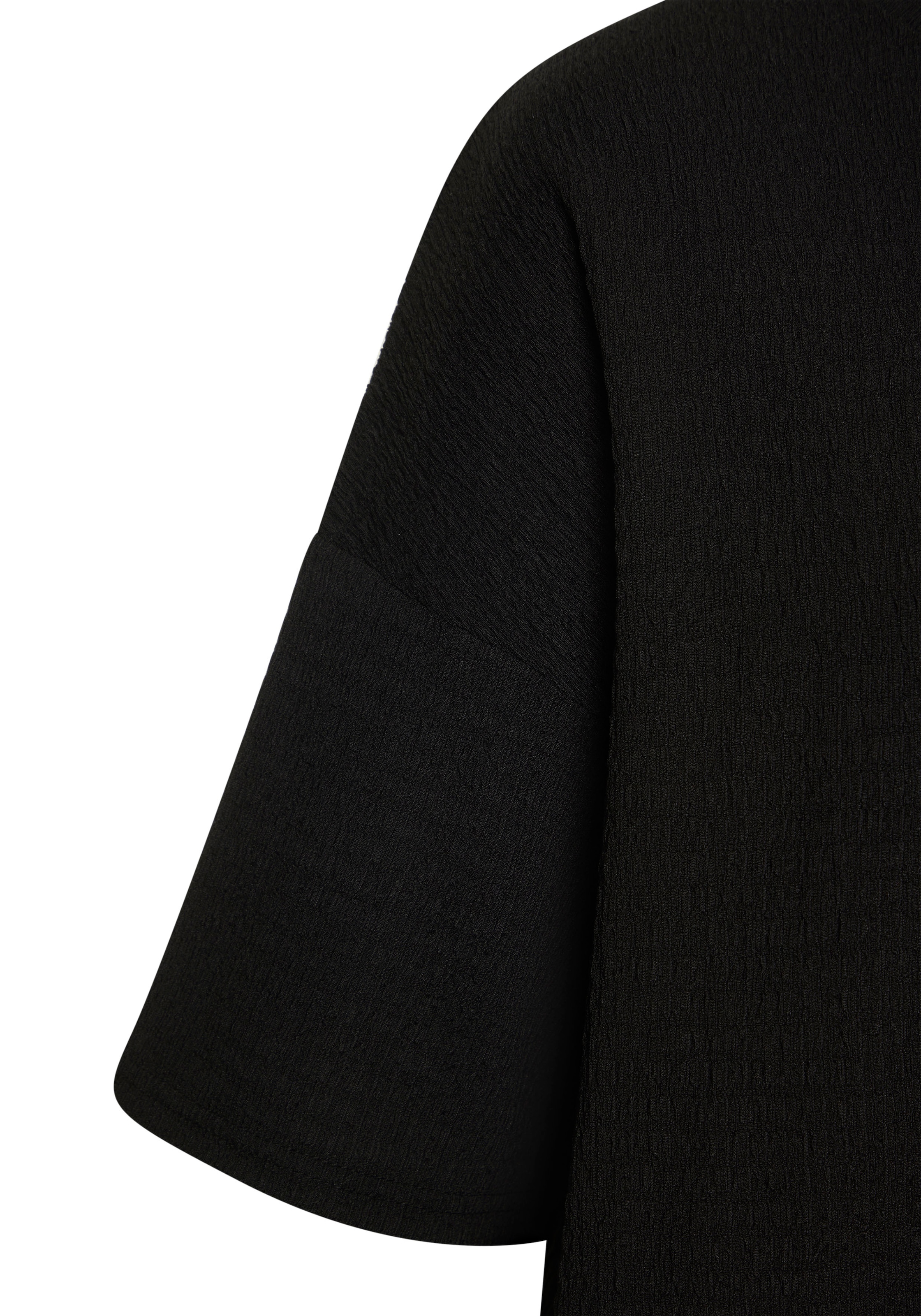 LASCANA Kurzarmshirt »mit Stehkragen«, aus bügelfreier Crêpe-Qualität