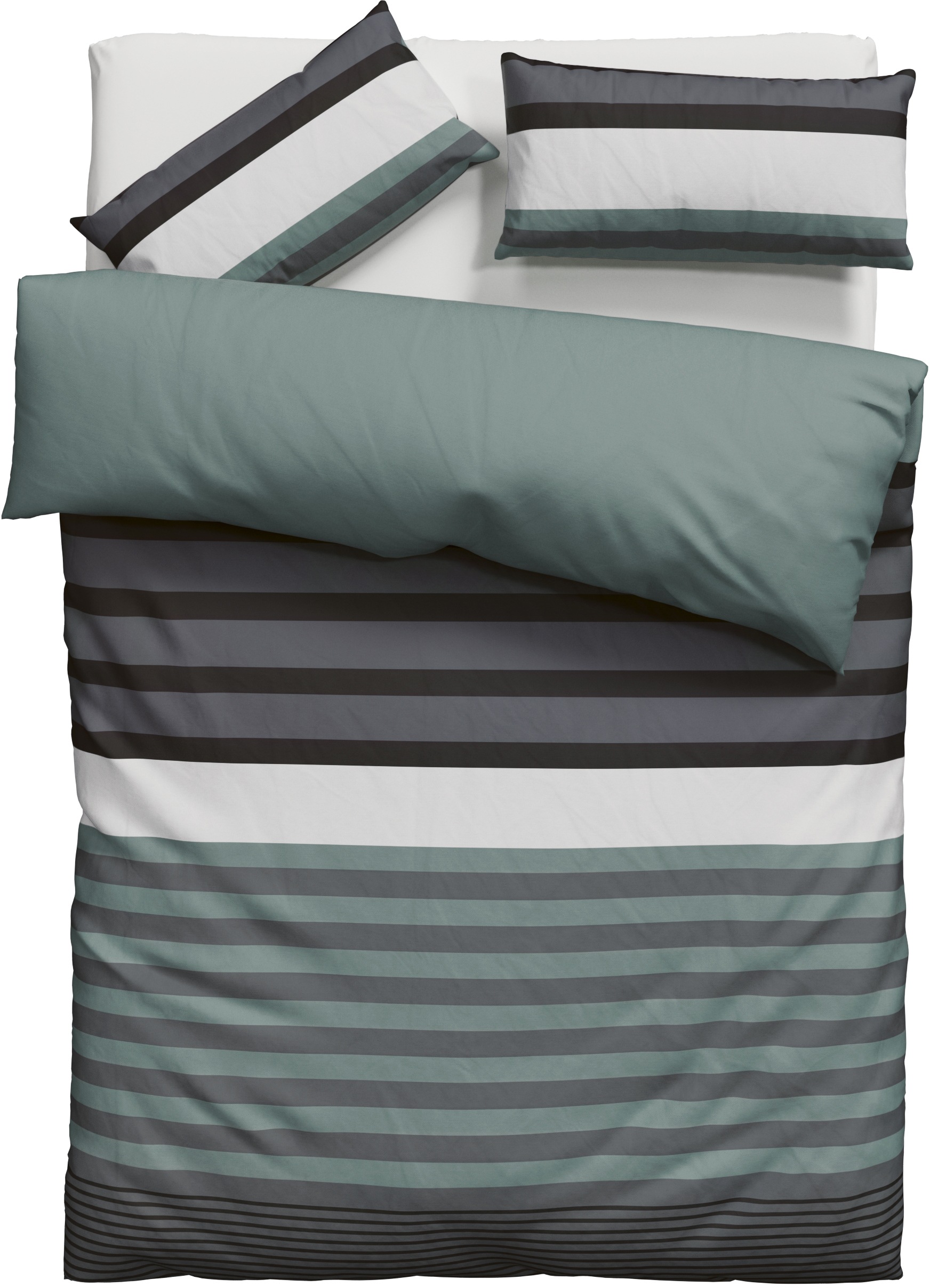 H.I.S Bettwäsche "Majoran" 2 Stk. tlg. gestreifte Bettwäsche in verschieden günstig online kaufen