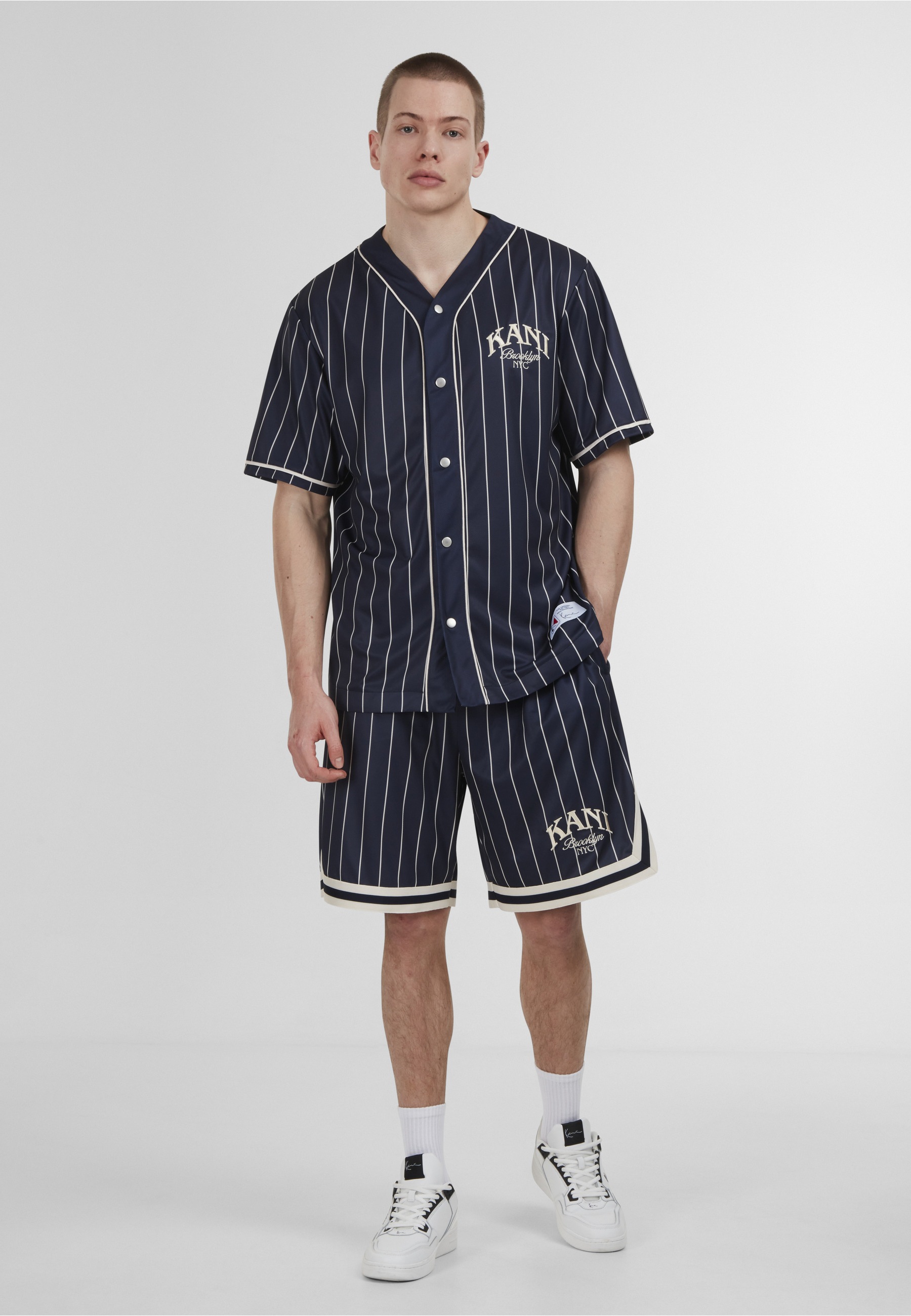Karl Kani T-Shirt »Karl Kani Kani Pinstripe Baseball Jersey« 1