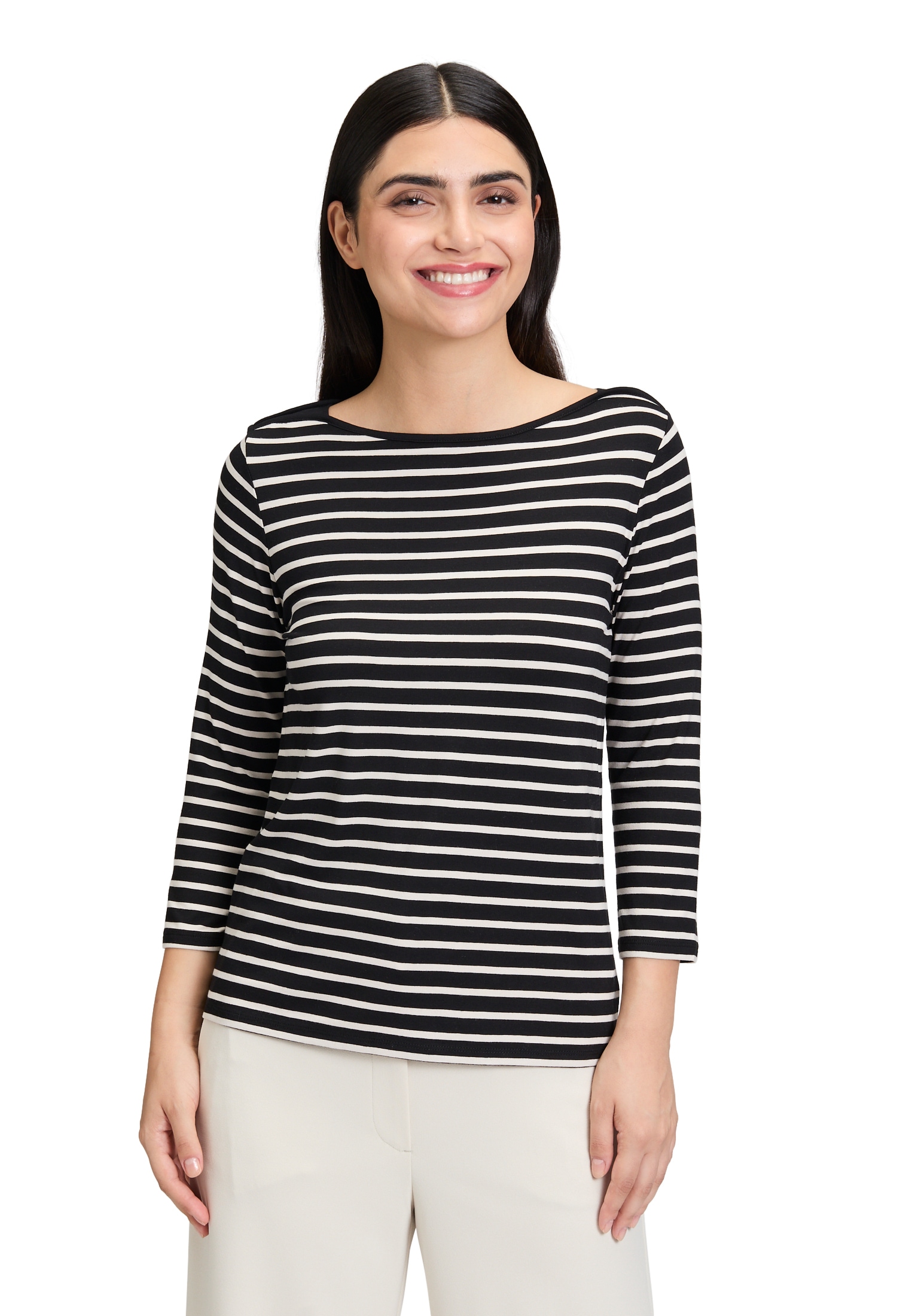 Betty Barclay 3/4-Arm-Shirt "Betty Barclay Ringelshirt mit U-Boot-Ausschnit günstig online kaufen