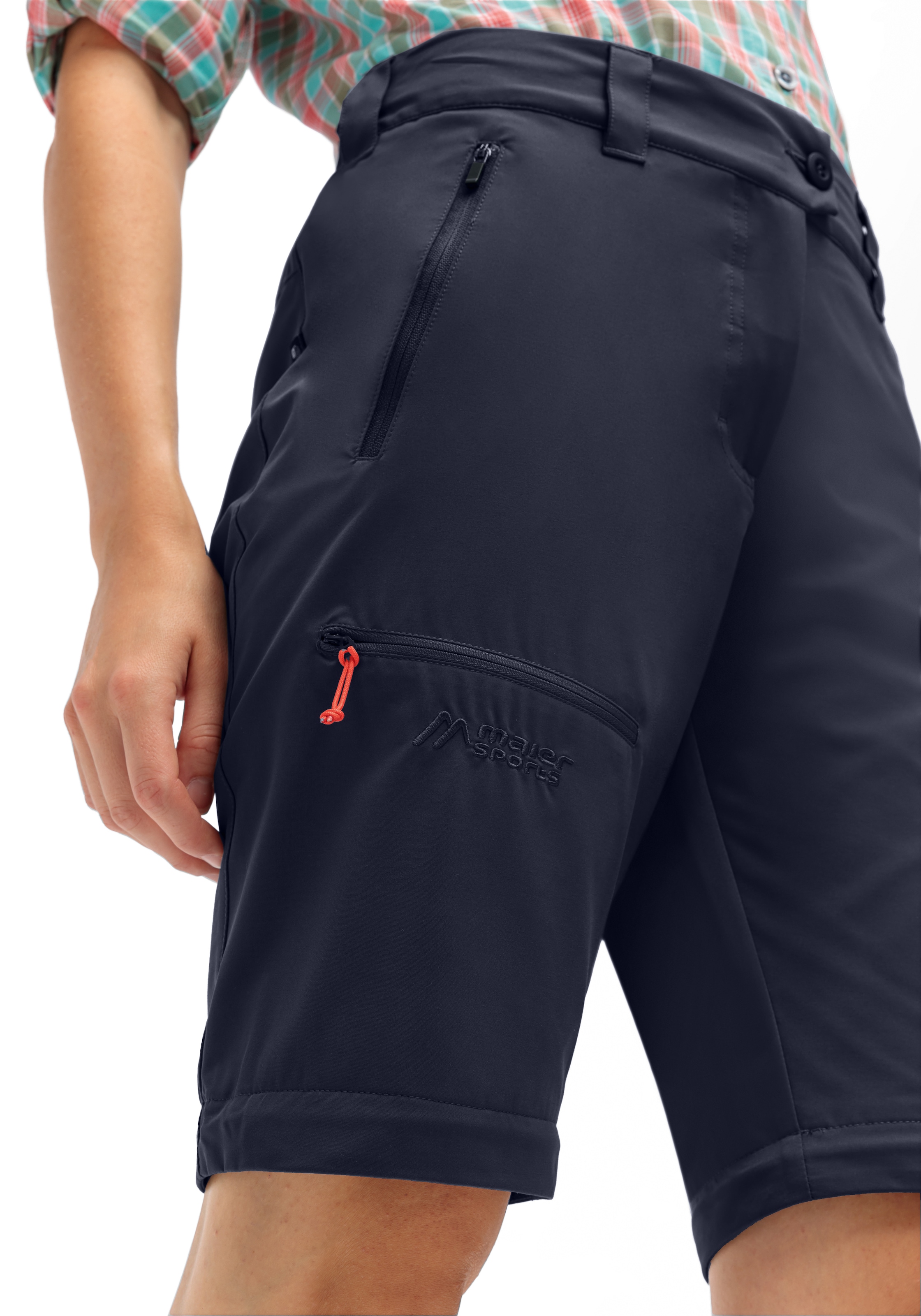 Maier Sports Outdoorhose »Nata Zip Loop«, Damen Wanderhose, Zip-Off Funktionshose, 3 Taschen, Regular Fit