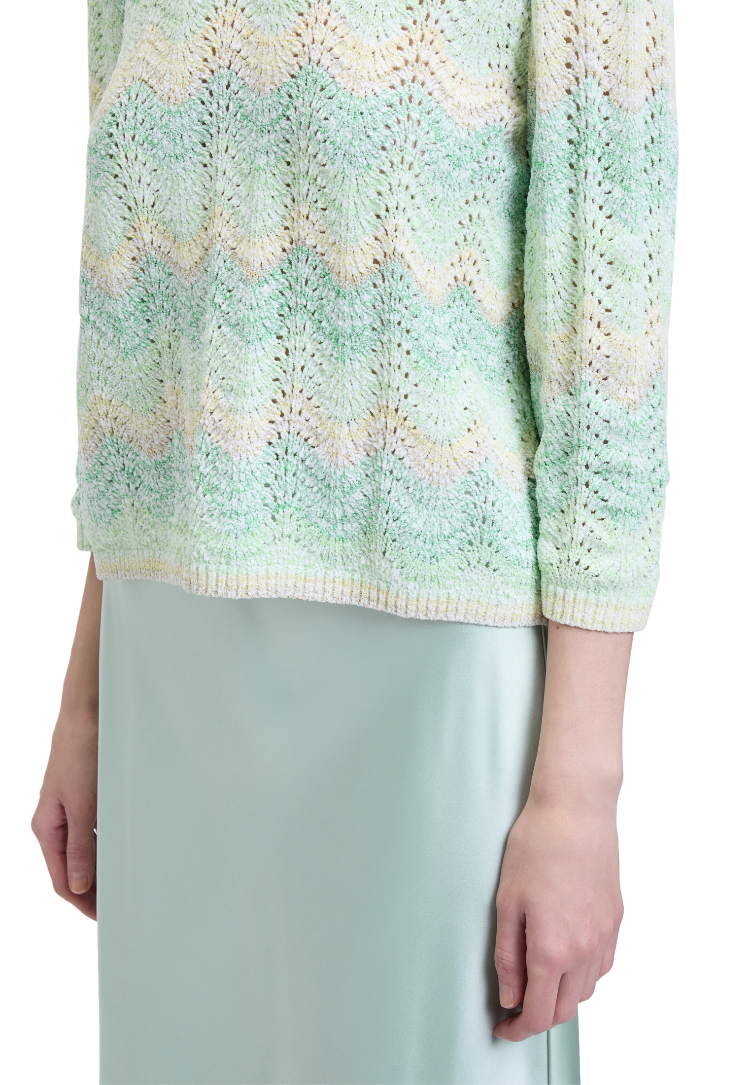 Cartoon Strickpullover »Cartoon Lochstrick-Pullover mit Rundhalsausschnitt«, (1 tlg.), Ajourmuster