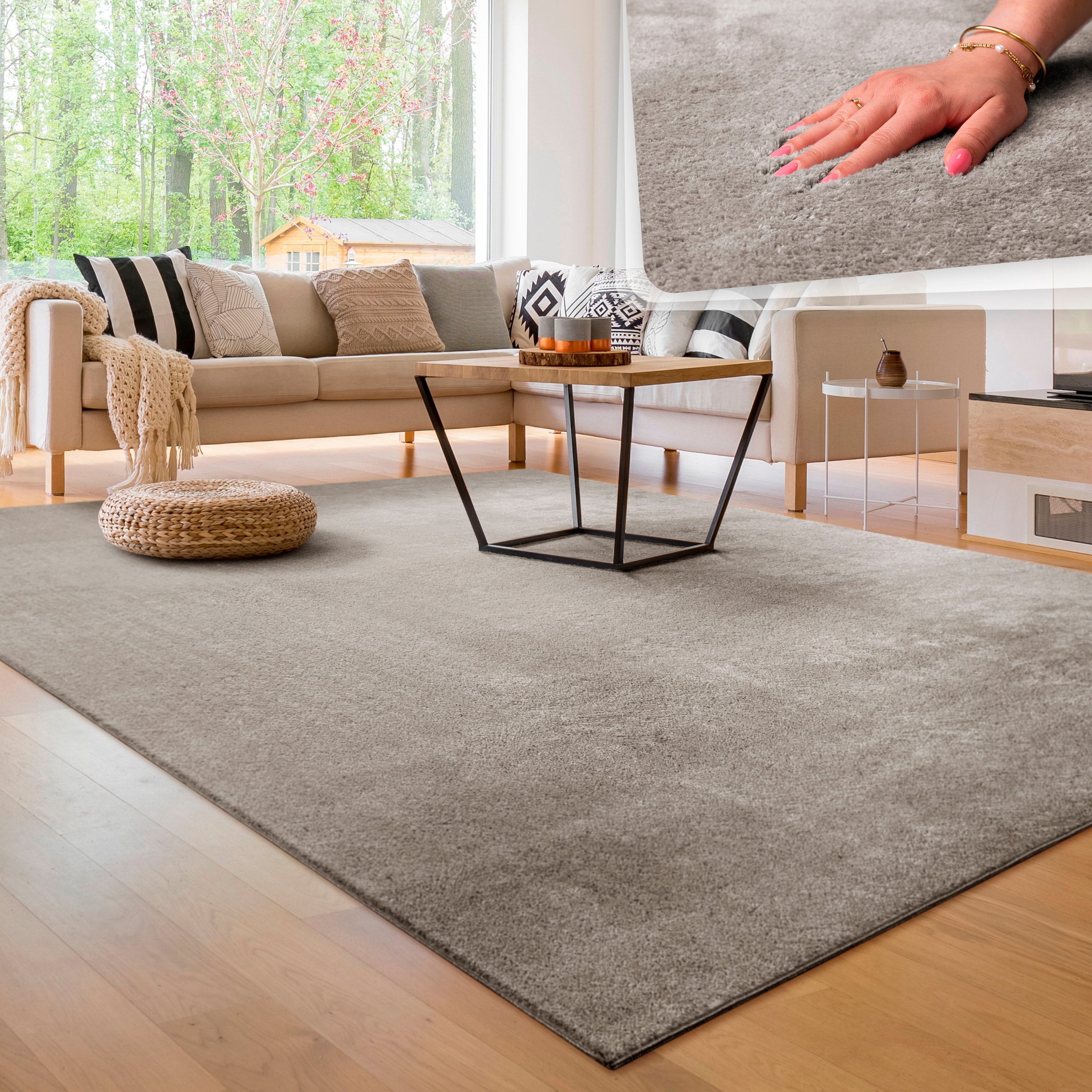 Teppich Home BAUR | als Paco waschbar, Läufer 630«, »Cadiz rechteckig, auch Uni-Farben, besonders erhältlich weich,