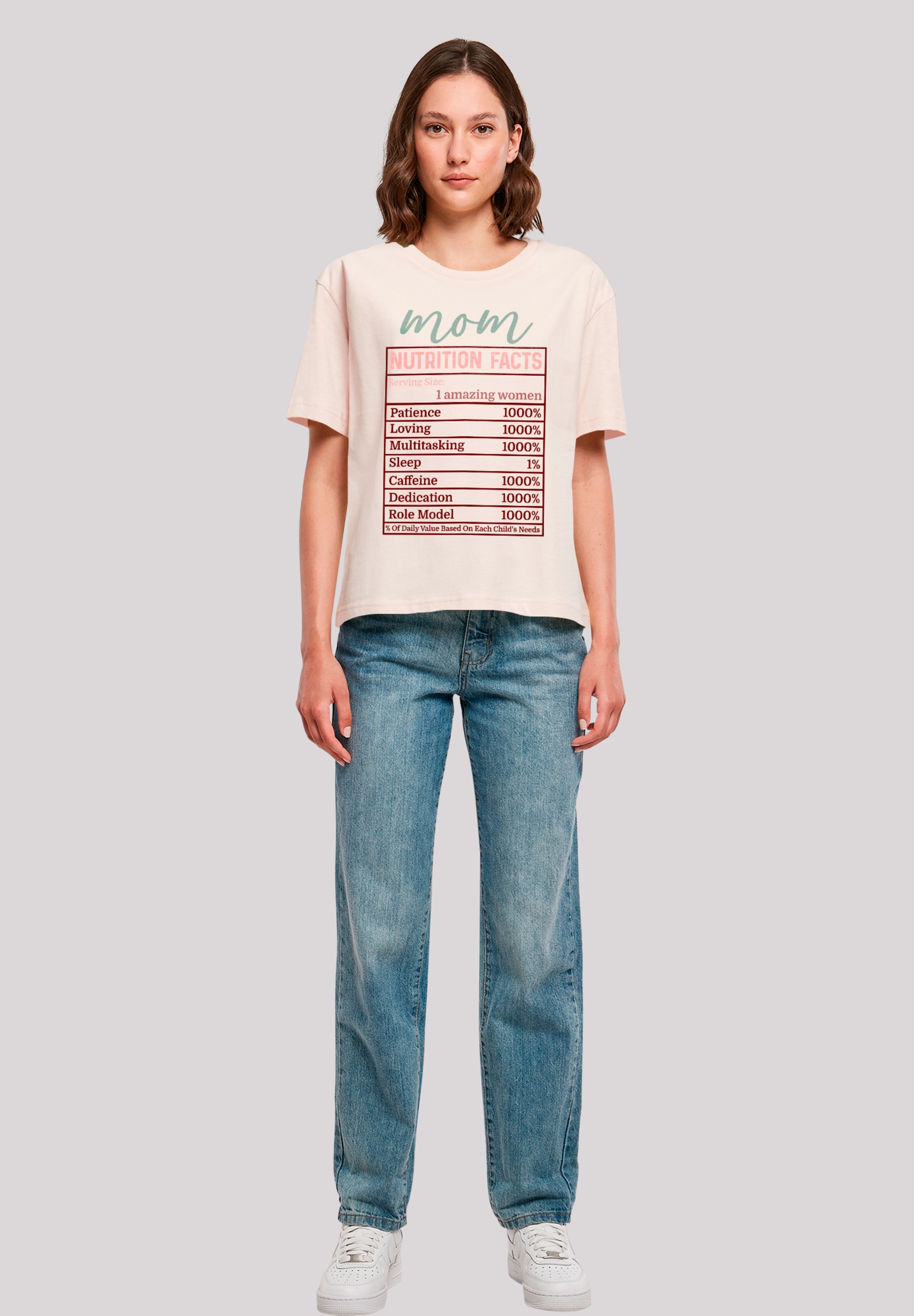 F4NT4STIC T-Shirt »Muttertag Mama Nährwerte Lustig«, Premium Qualität