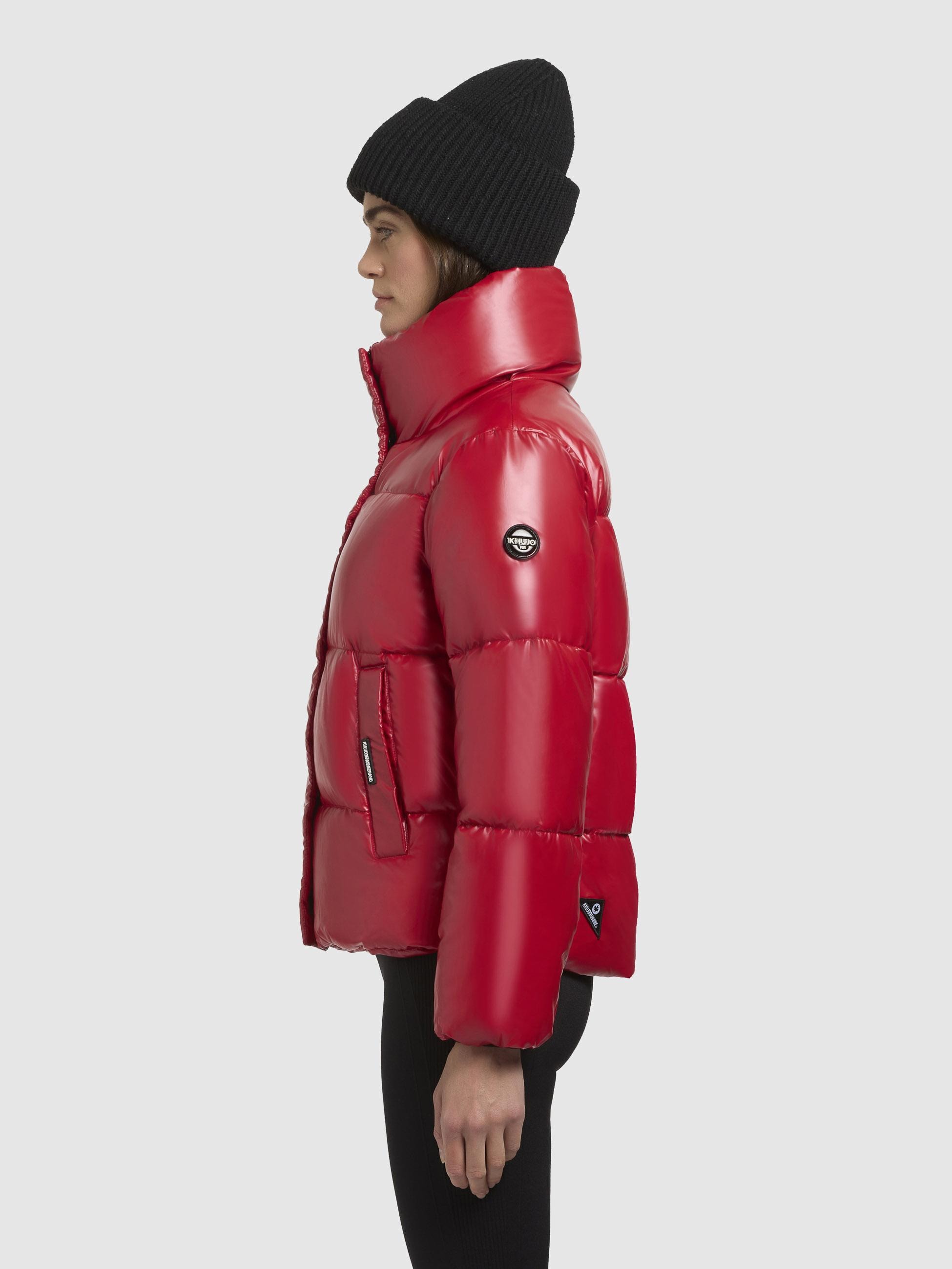 khujo Steppjacke »Rinja Shiny-YM«, ohne Kapuze, Glänzende kurze Winterjacke für Damen
