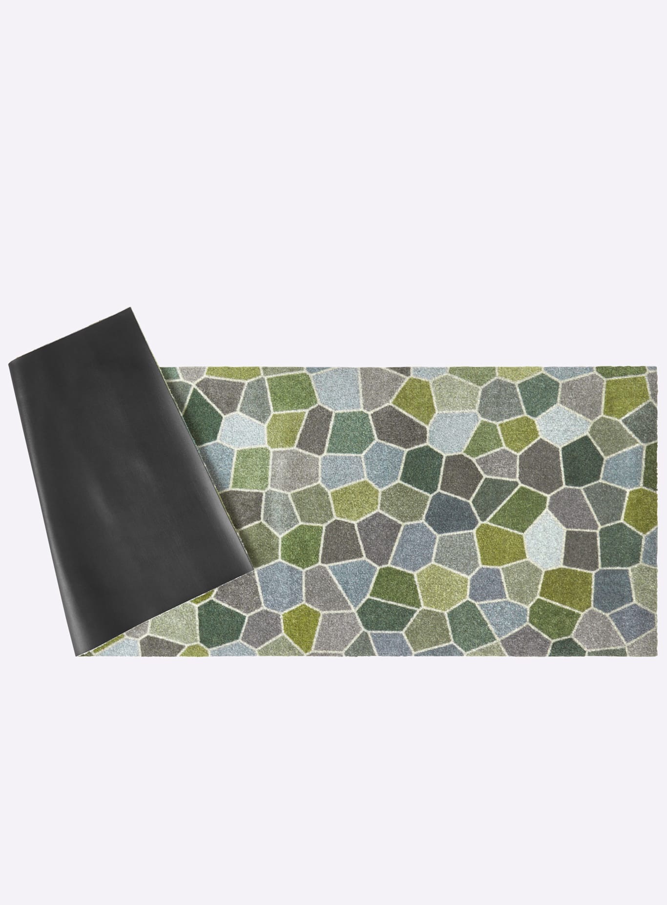 wash+dry by Kleen-Tex Foot Mat Green/Grey 70x120 cm 2