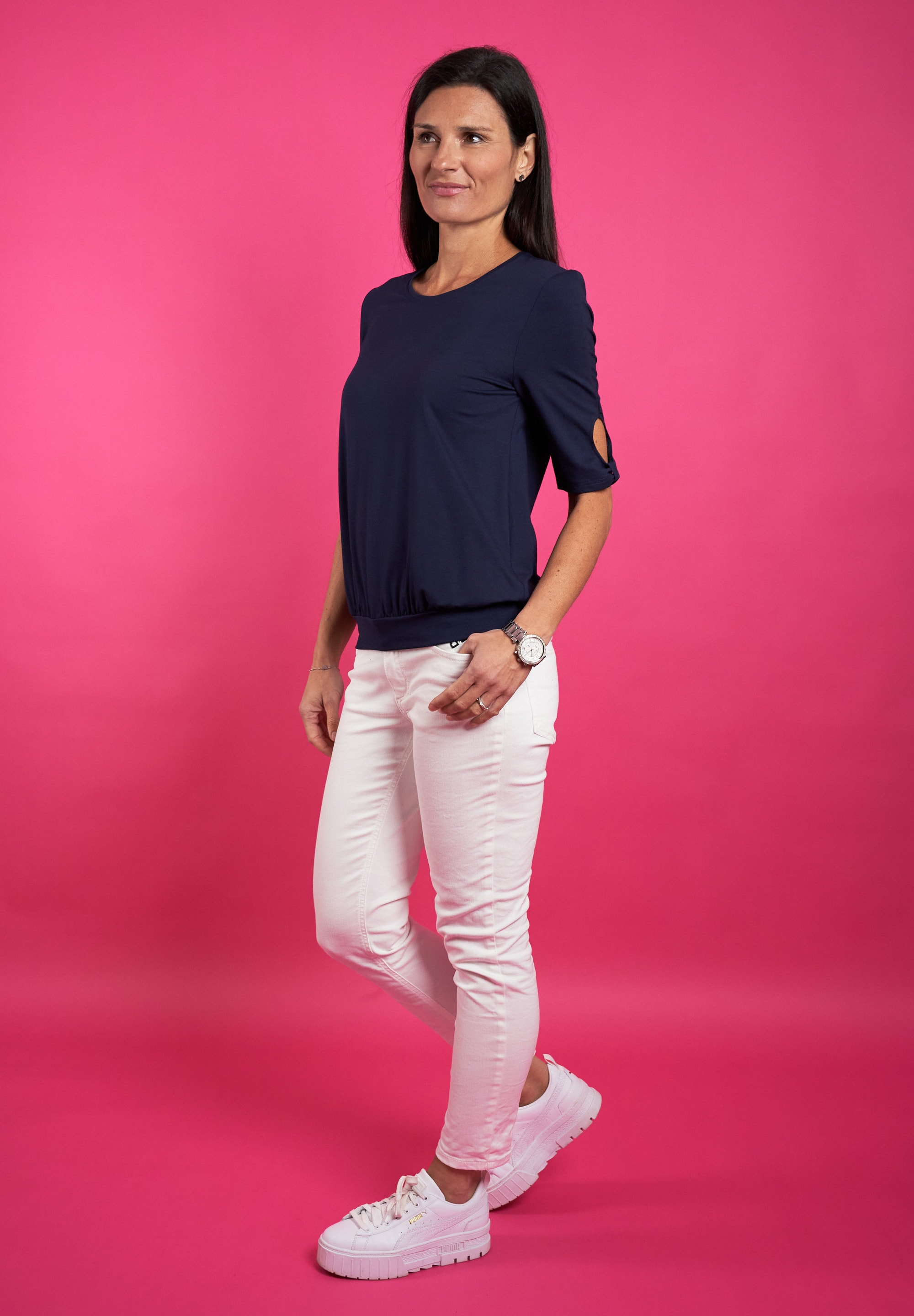 Seidel Moden Rundhalsshirt, mit Cut-Out Details, MADE IN GERMANY