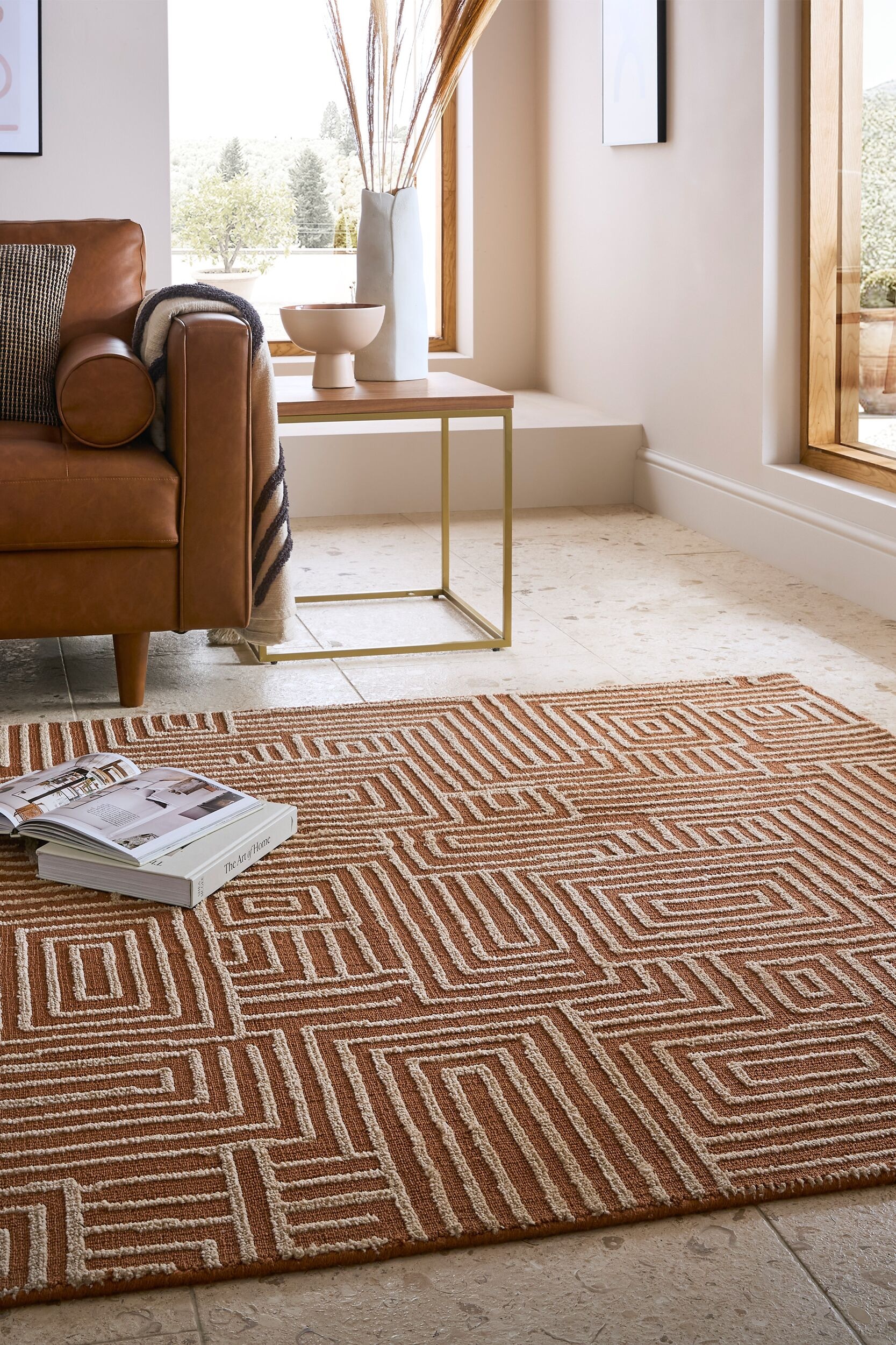 FLAIR RUGS Teppich "Kylo" rechteckig 12 mm Höhe Hoch-niedriger Flor in Woll günstig online kaufen