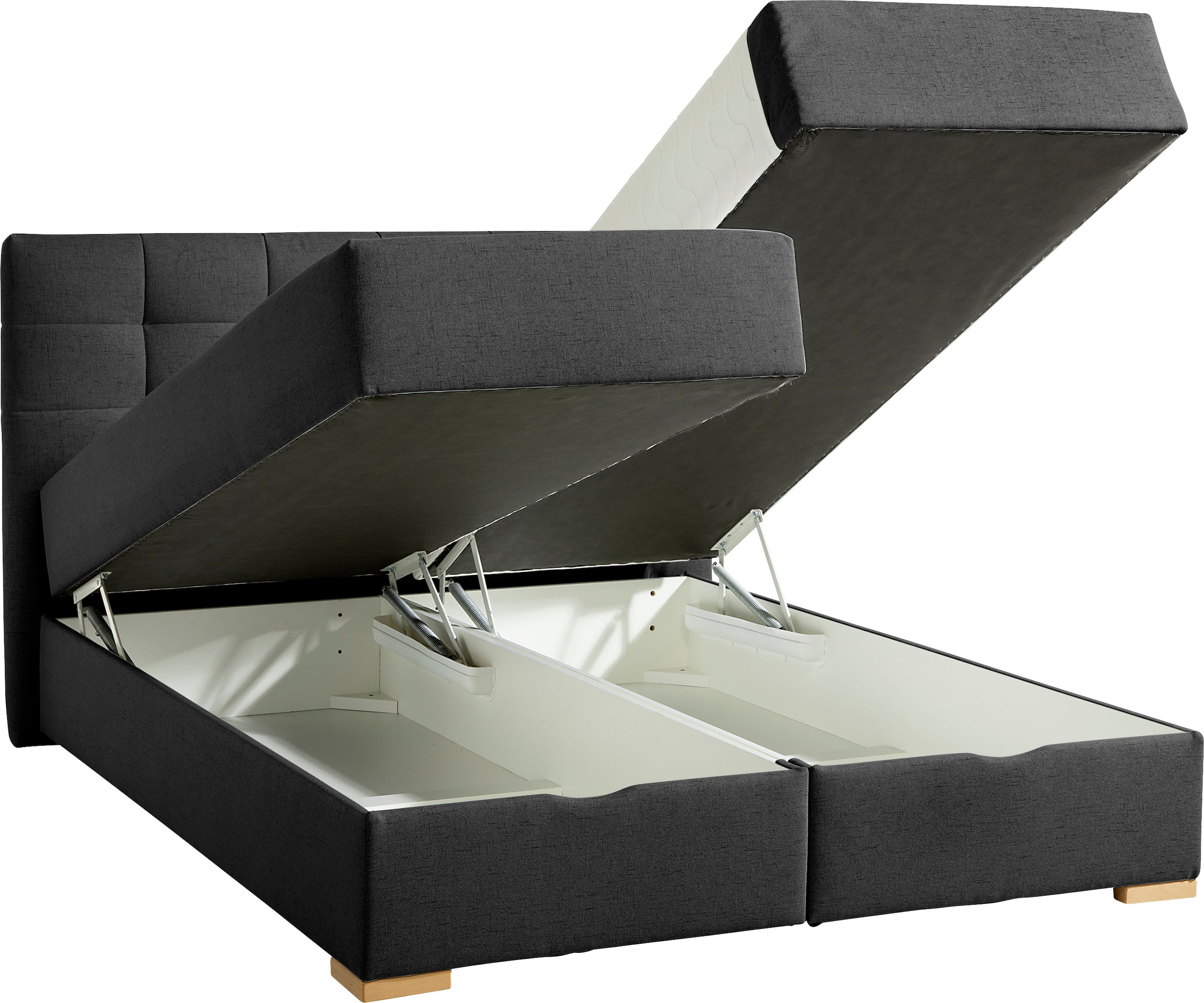Home affaire Boxbett »Olivet«, in 4 Farben, 4 Breiten, 2 Matratzenarten, auch in Überlänge 220 cm