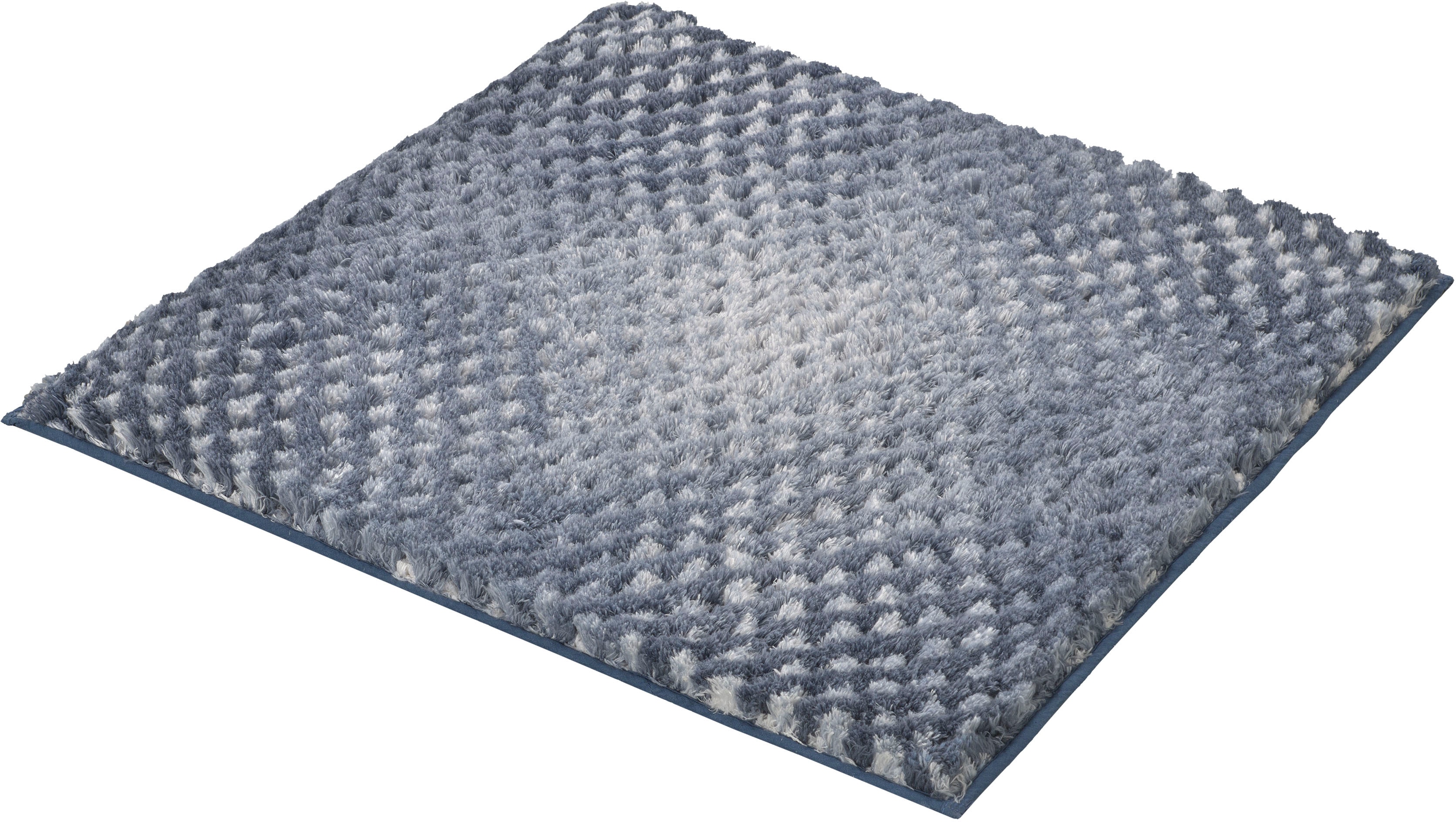 Kleine Wolke "Cory, Badvorleger, Badezimmer Teppich" Höhe 24 mm rutschhemmend beschichtet fußbodenheizungsgeeignet Badteppich, modischer Farbverlauf, Hoch-Tief Effekt, waschbar