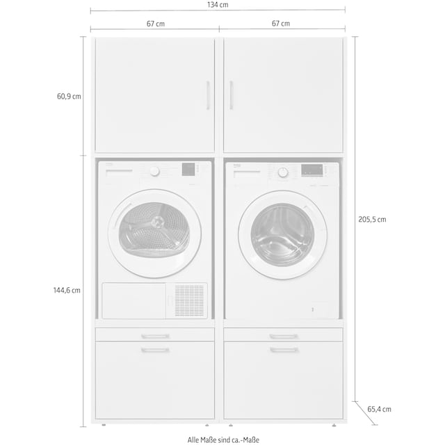 WASHTOWER Schrank-Set »10«, (4 St.) bestellen | BAUR