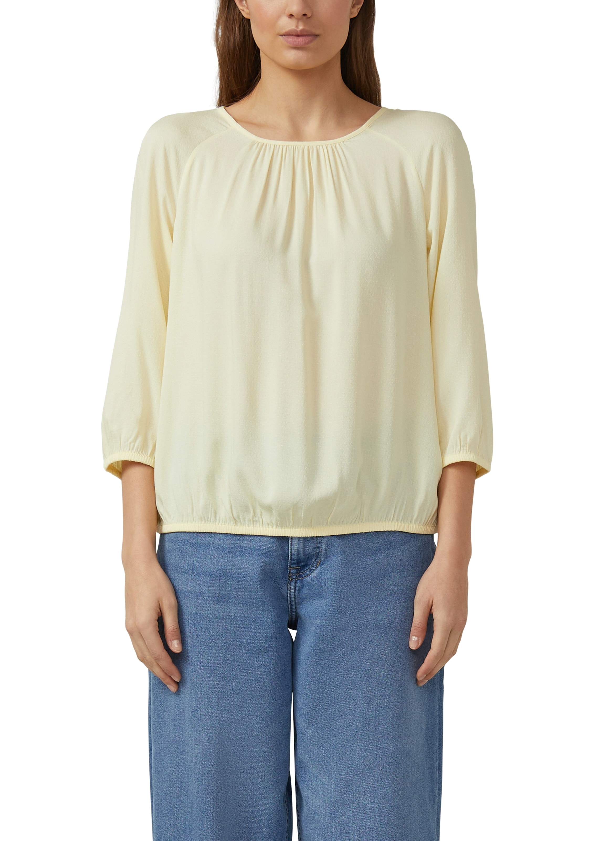 s.Oliver Schlupfbluse mit elstsichem Bund und aus reiner Viskose günstig online kaufen