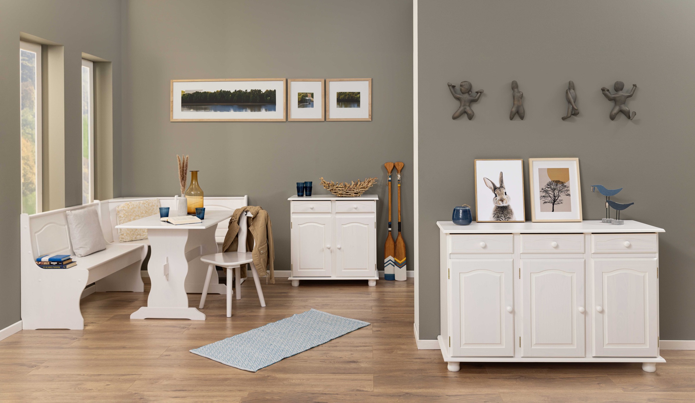 Inter Link Sideboard »Livio« 1 Stk. tlg. Kiefer Massiv, Landhaus, BxTxH: ca. 130 x 43 x 87 cm