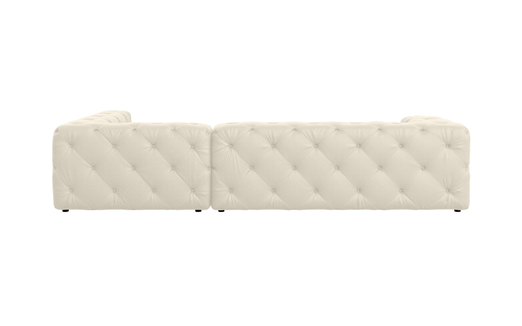 Places of Style Ecksofa »FOLLINA«, L-Form, mit klassischer Chesterfield-Knopfheftung