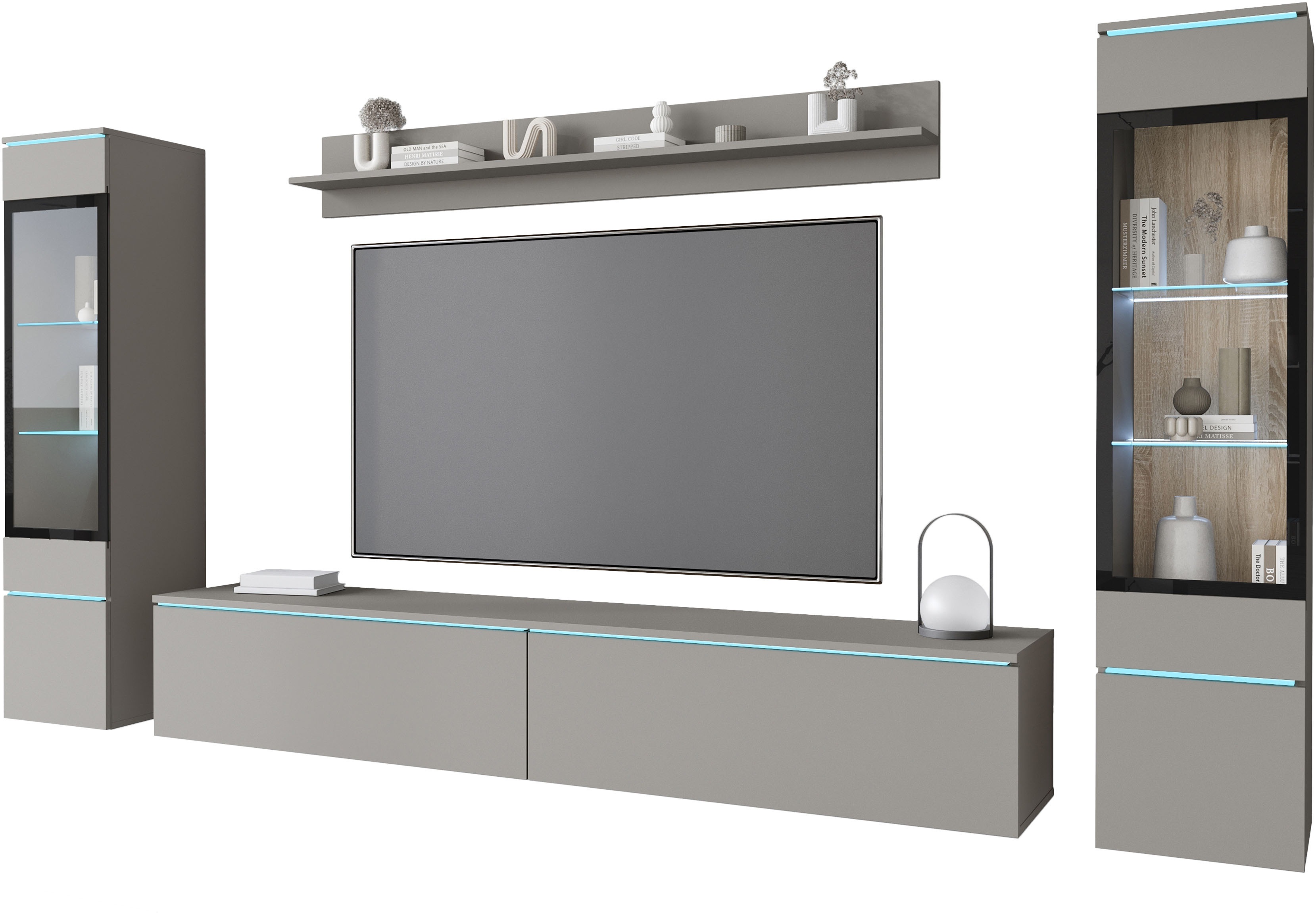 INOSIGN Wohnwand "VERA II" Komplett-Set, 4 Stk. tlg. Mediawand 260 cm, Vitr günstig online kaufen