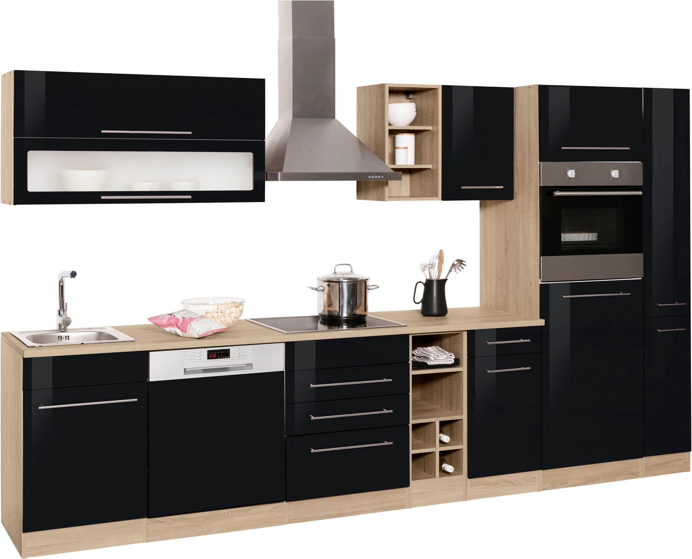 KOCHSTATION Küchenzeile »KS-Eton«, ohne E-Geräte, Breite 330 cm