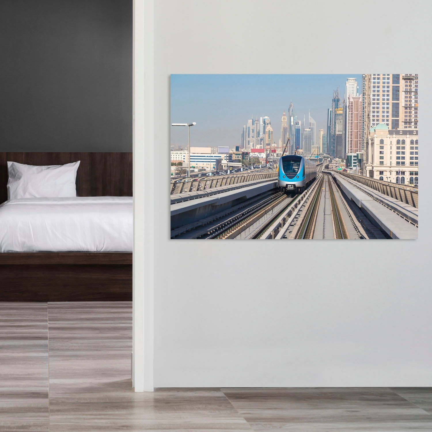 queence Acrylglasbild "Bahngleis" Gebäude  Kunst  Städte  Zugbilder  Züge F günstig online kaufen