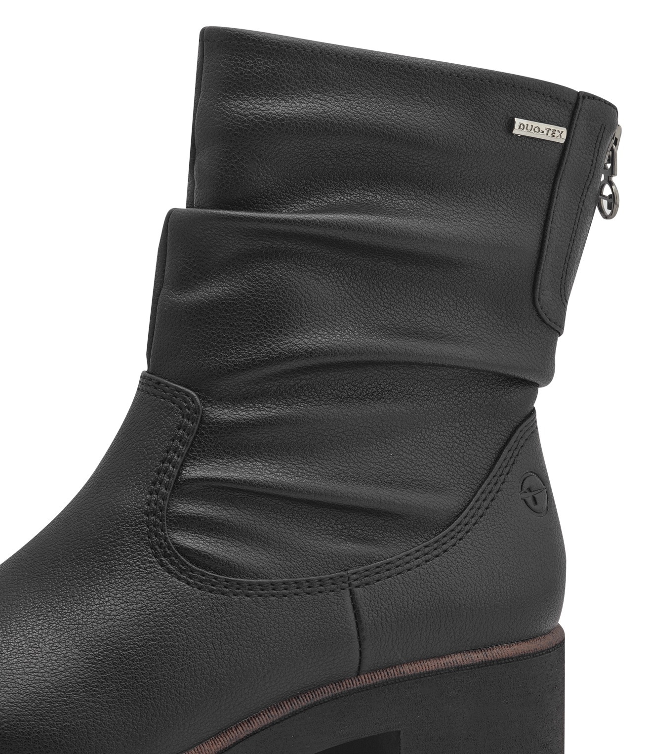 Tamaris Winterstiefelette, Blockabsatz, Winterboots mit Falten am slouchy Schaft