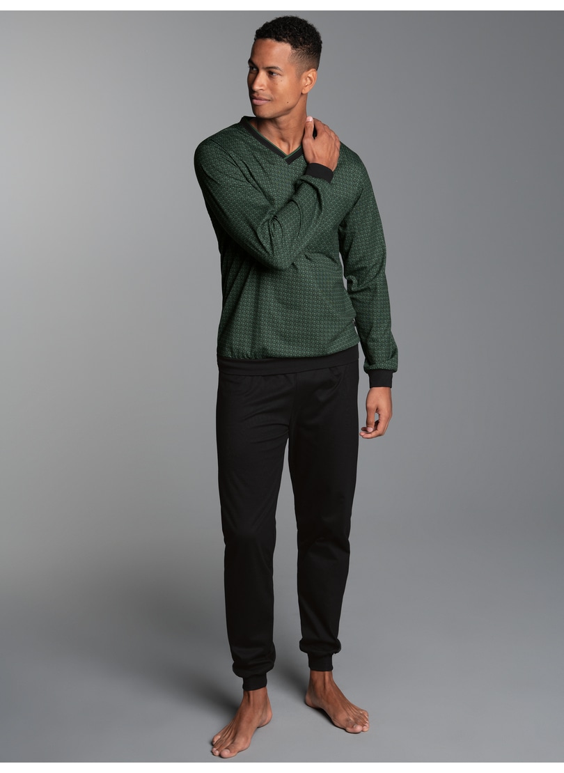 Trigema Schlafanzug »TRIGEMA Pyjama mit Vintage-Muster« 1 Stk. tlg.,