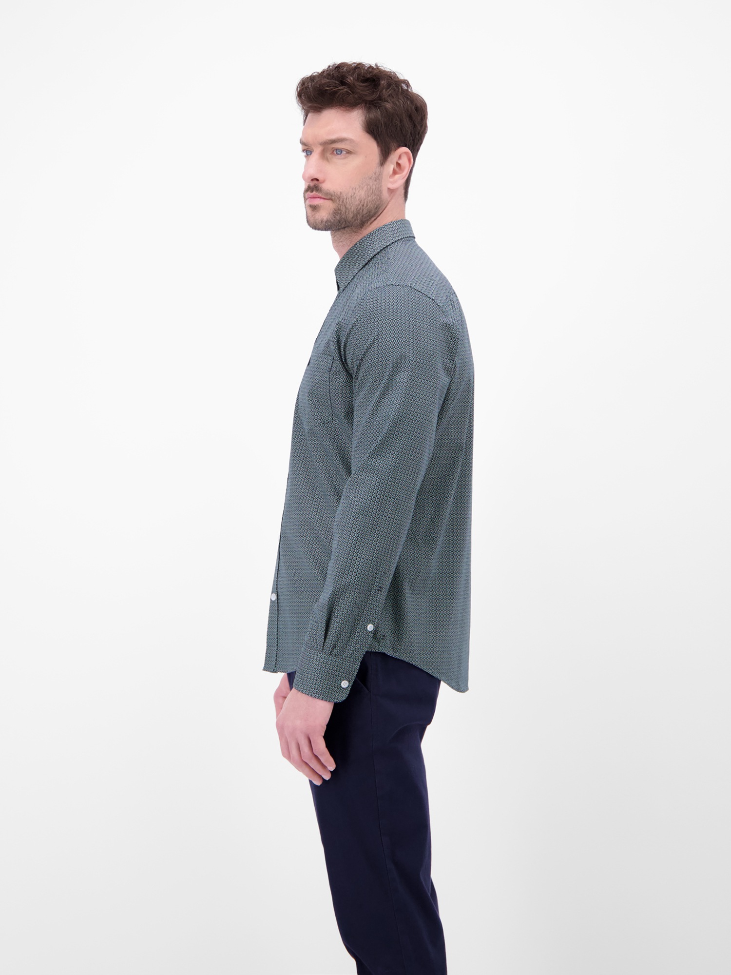 LERROS Long Sleeve Shirt Checked Blue XL 2