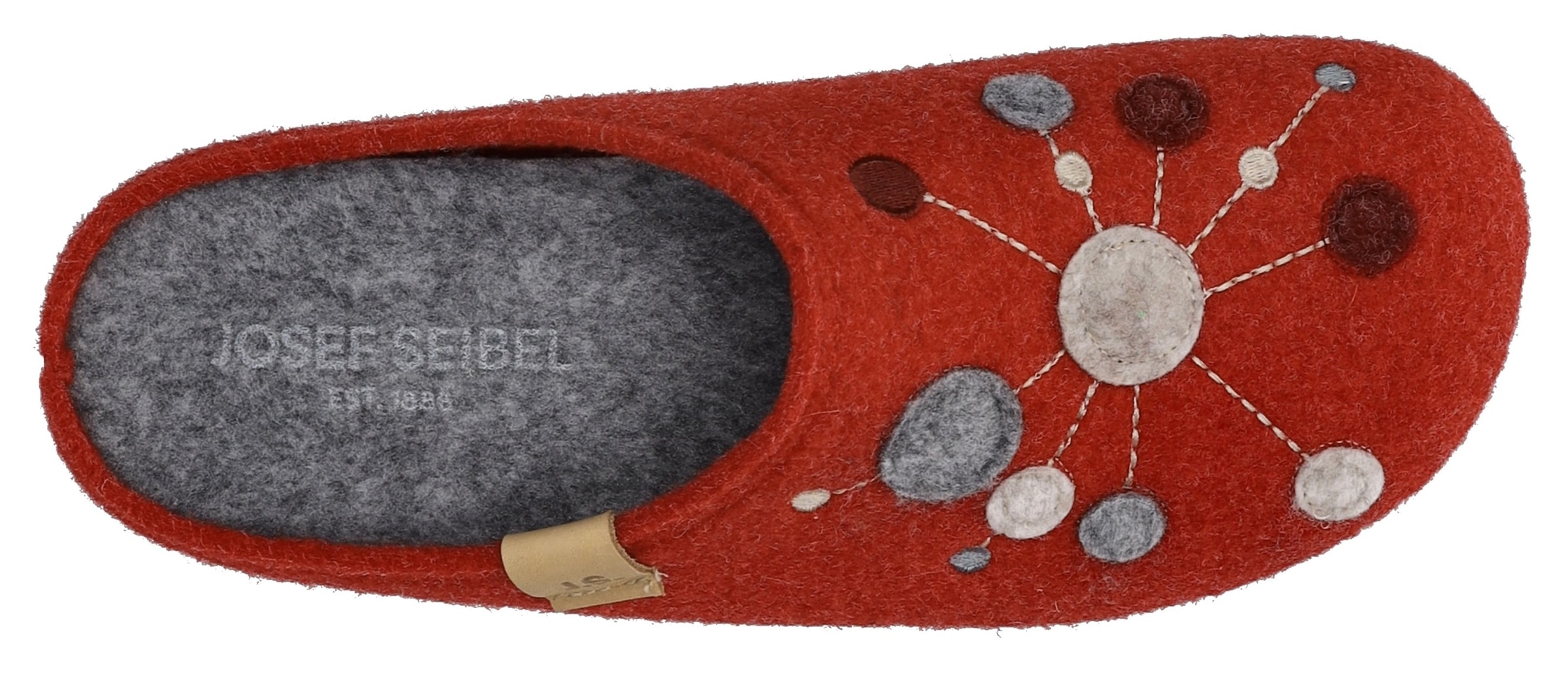 Josef Seibel Hausschuh »Cara 02«, Pantoffel, Slipper mit bunter Verzierung