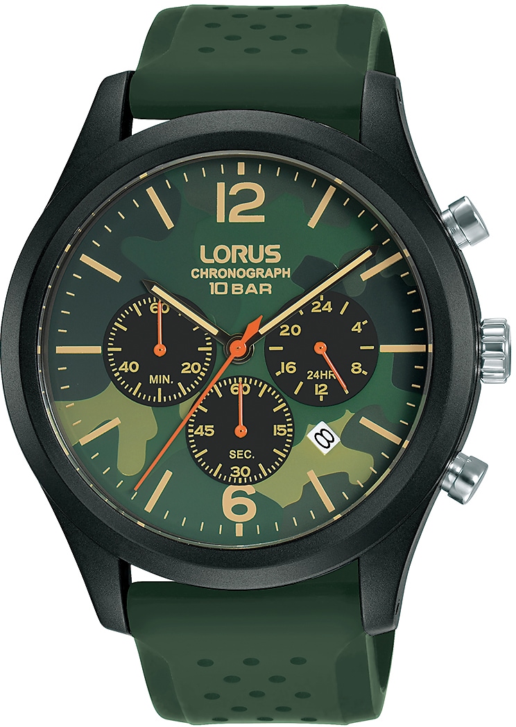 LORUS Chronograph »Lorus Sport, RT399HX9«, Armbanduhr, Quarzuhr, Herrenuhr, Stoppfunktion, Datum