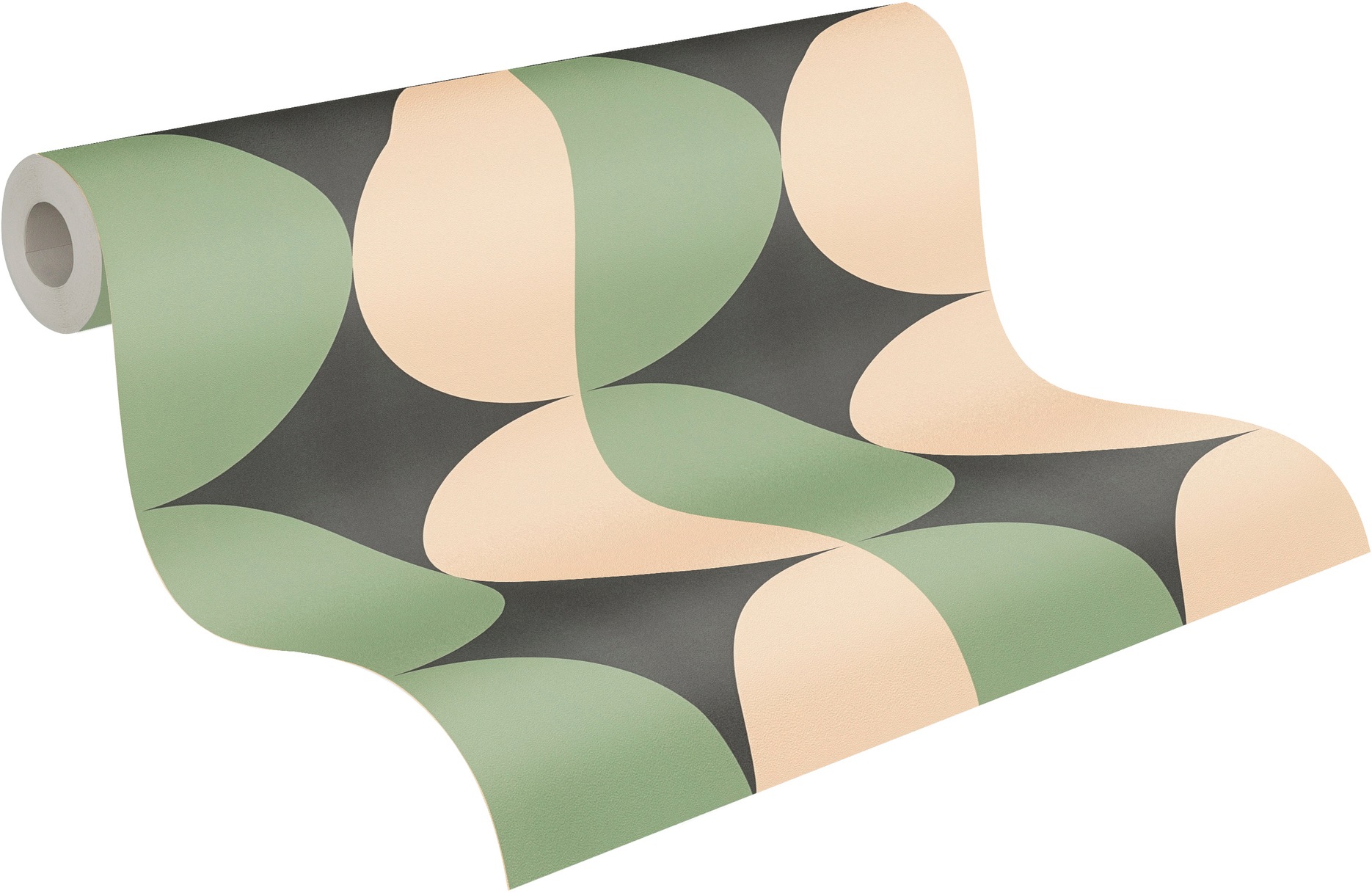 A.S. Création Vliestapete »Retro Geo Kreise« 3D-Optik leicht strukturiert Vliestapete Retro geometrisch Kreise, versch. Farben