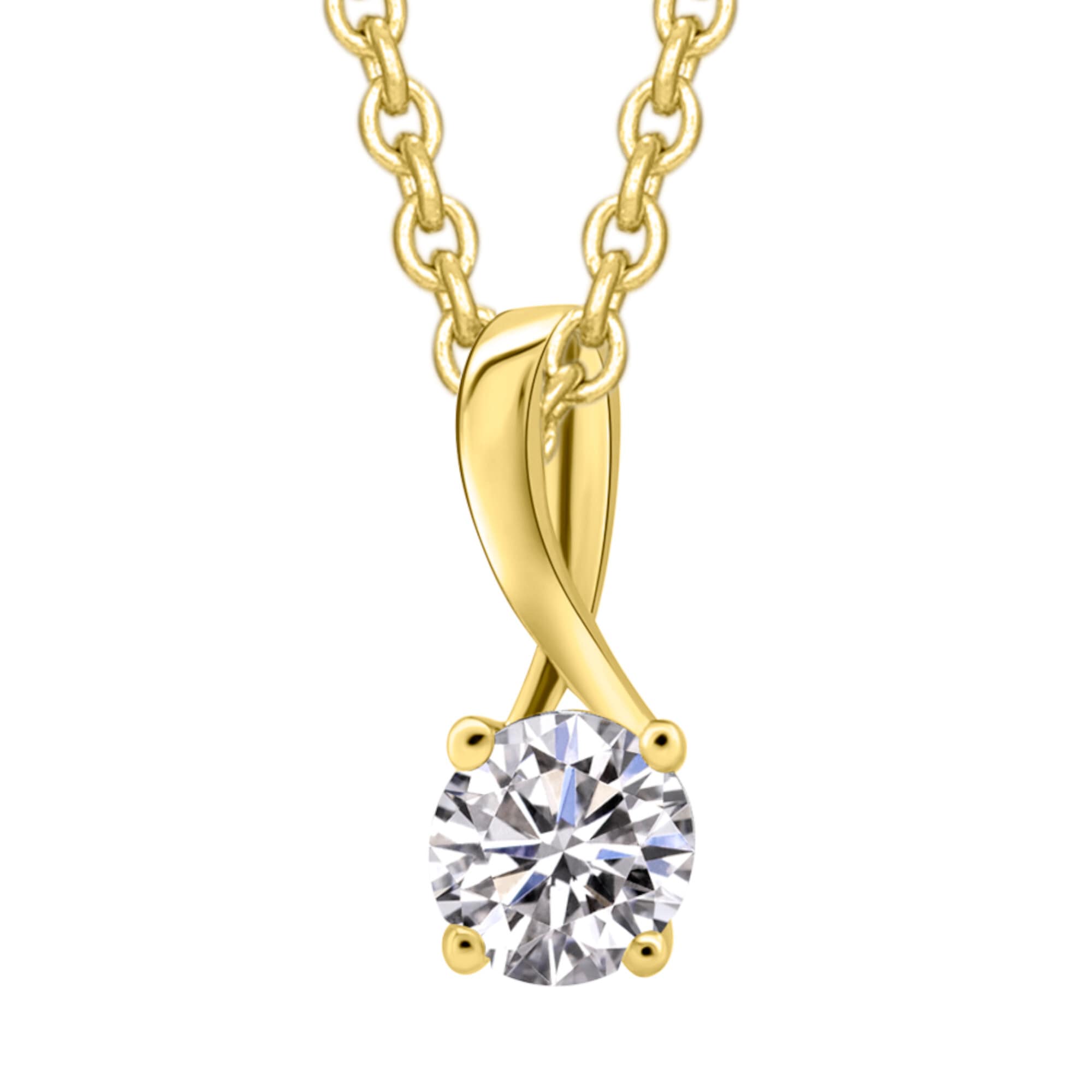ONE ELEMENT Kettenanhänger »Zirkonia Anhänger aus 333 Gelbgold«, ein Hauch von Luxus für den Alltag