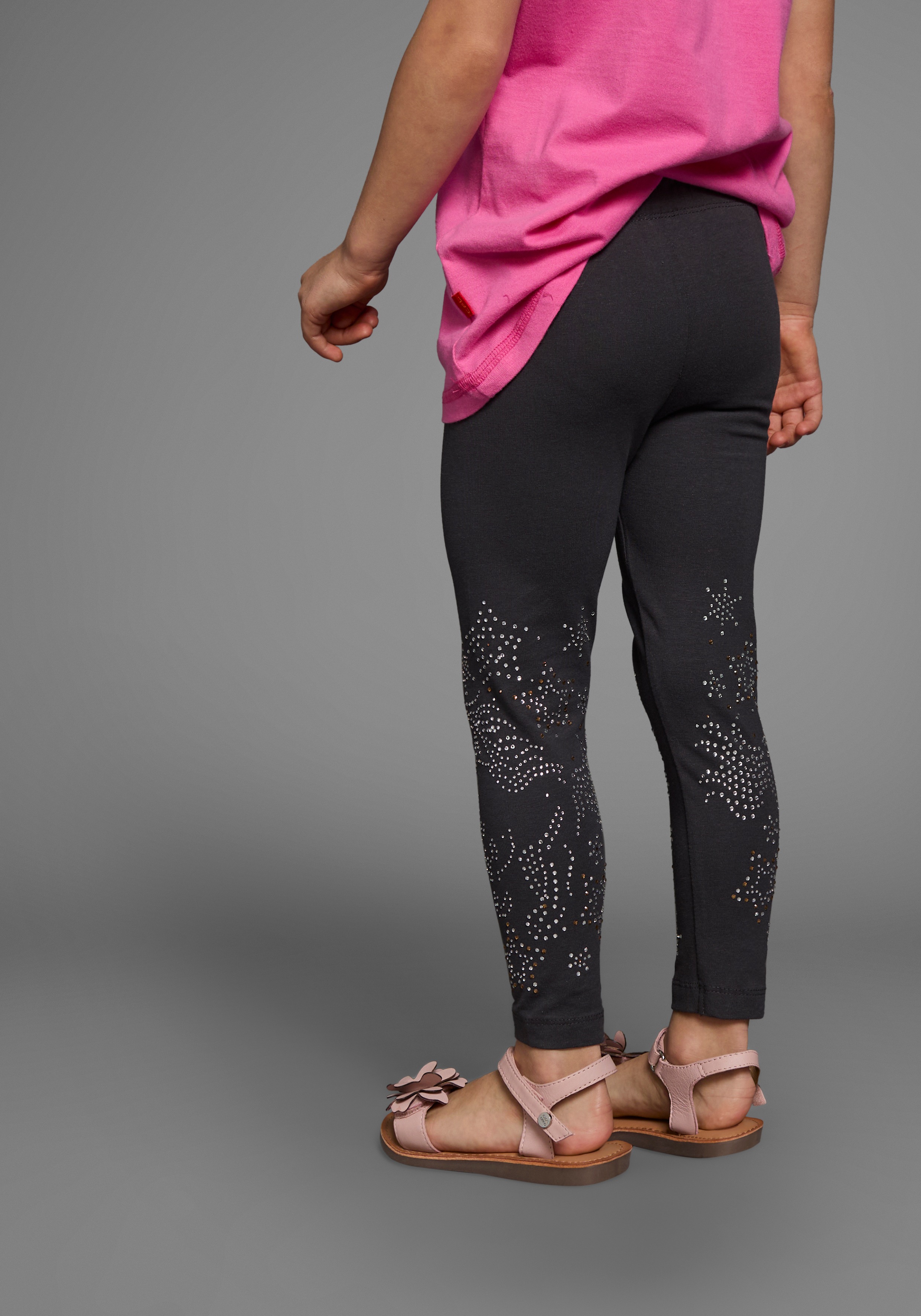 Thumbnail - KIDSWORLD Leggings ", Strass besezGLITZER PFERD" Mit Glitzer Pferd verziehrt